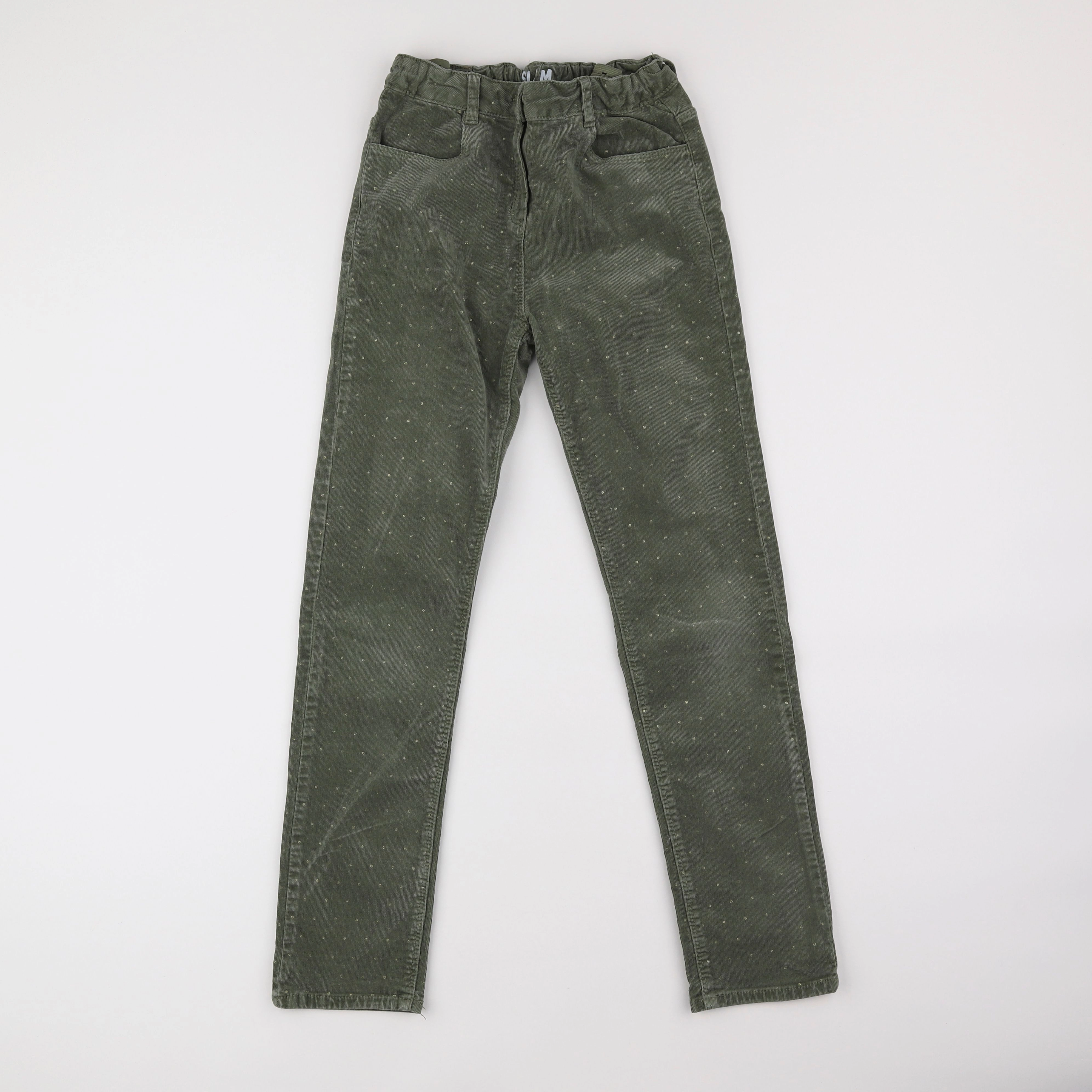 Vertbaudet - pantalon or, vert - 14 ans