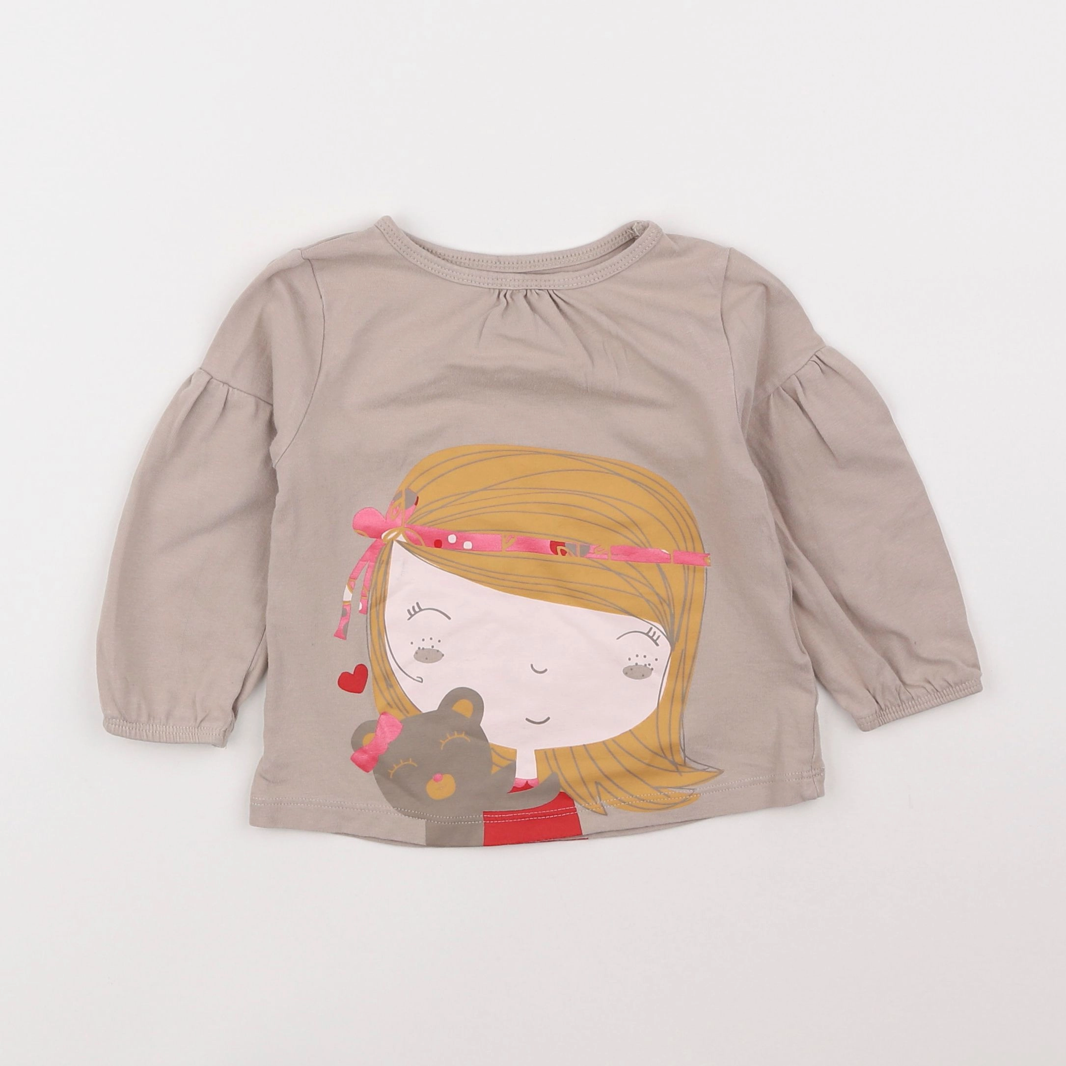 Vertbaudet - tee-shirt marron - 2 ans