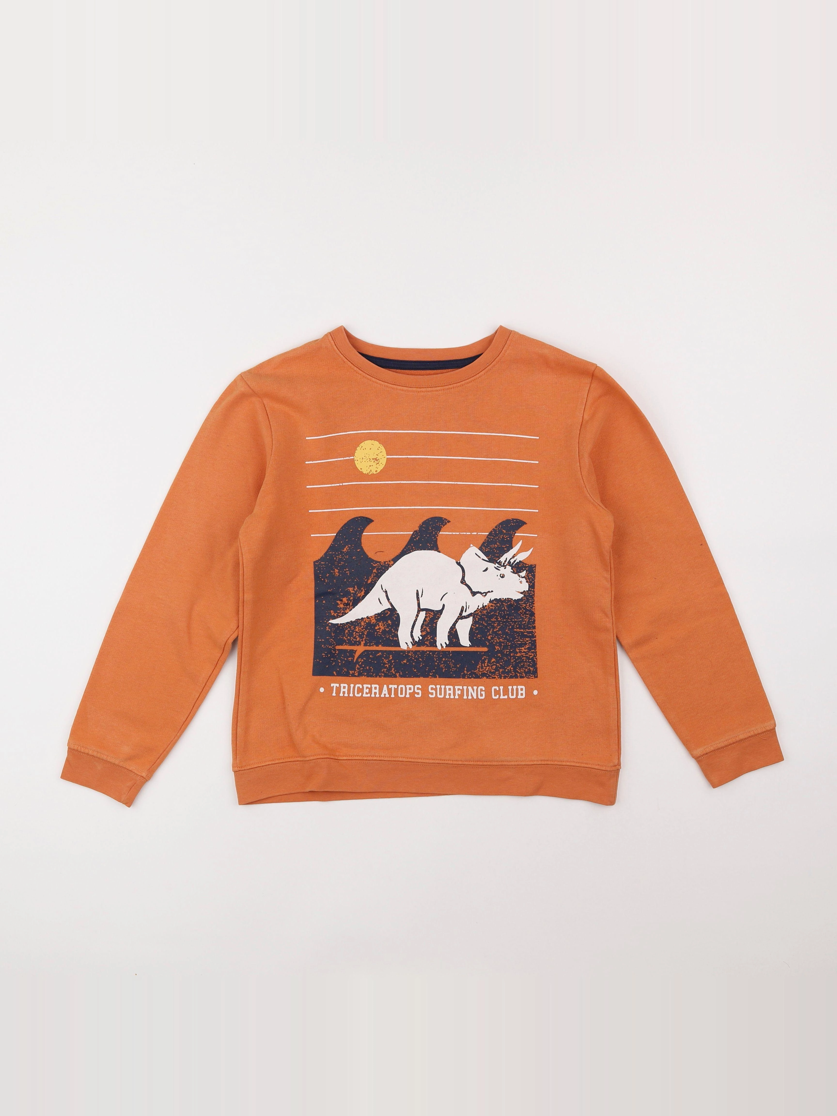 Vertbaudet - sweat orange - 10 ans