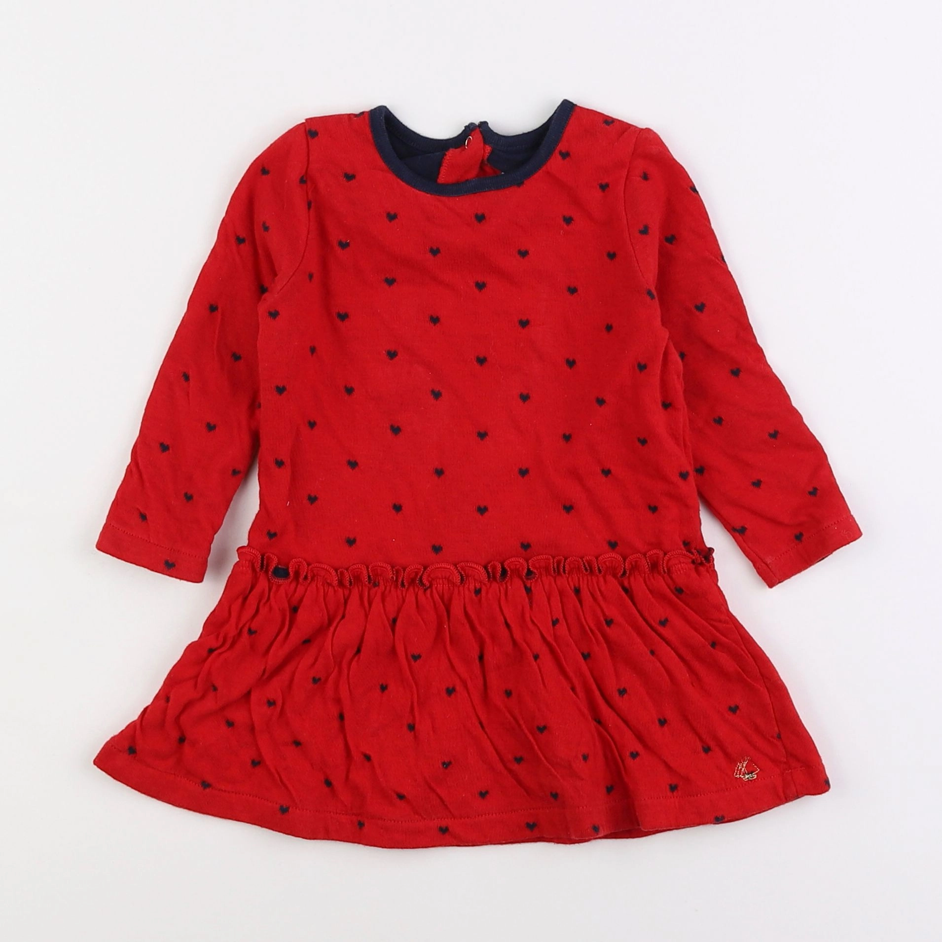 Petit Bateau - robe rouge - 18 mois