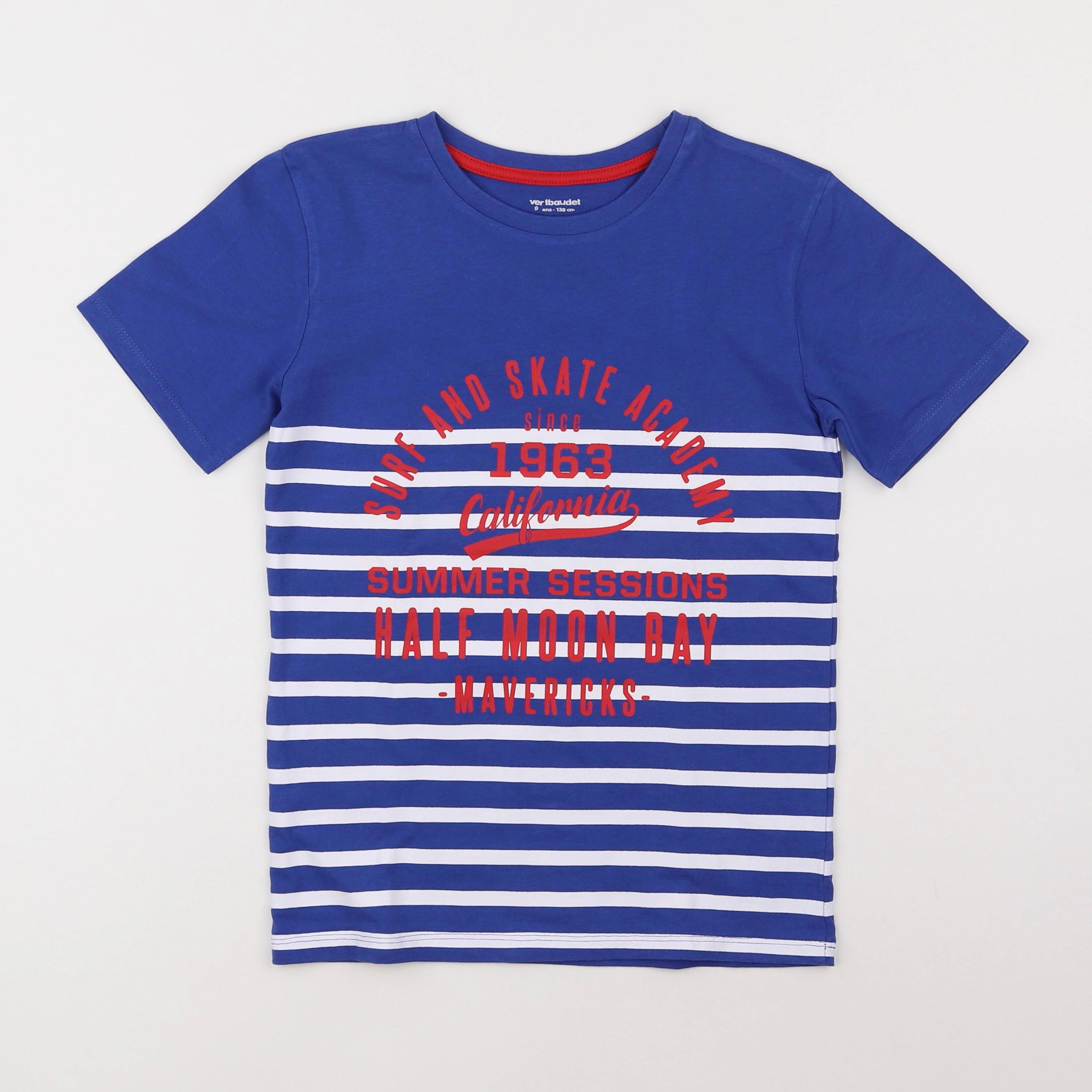 Vertbaudet - tee-shirt bleu - 9 ans