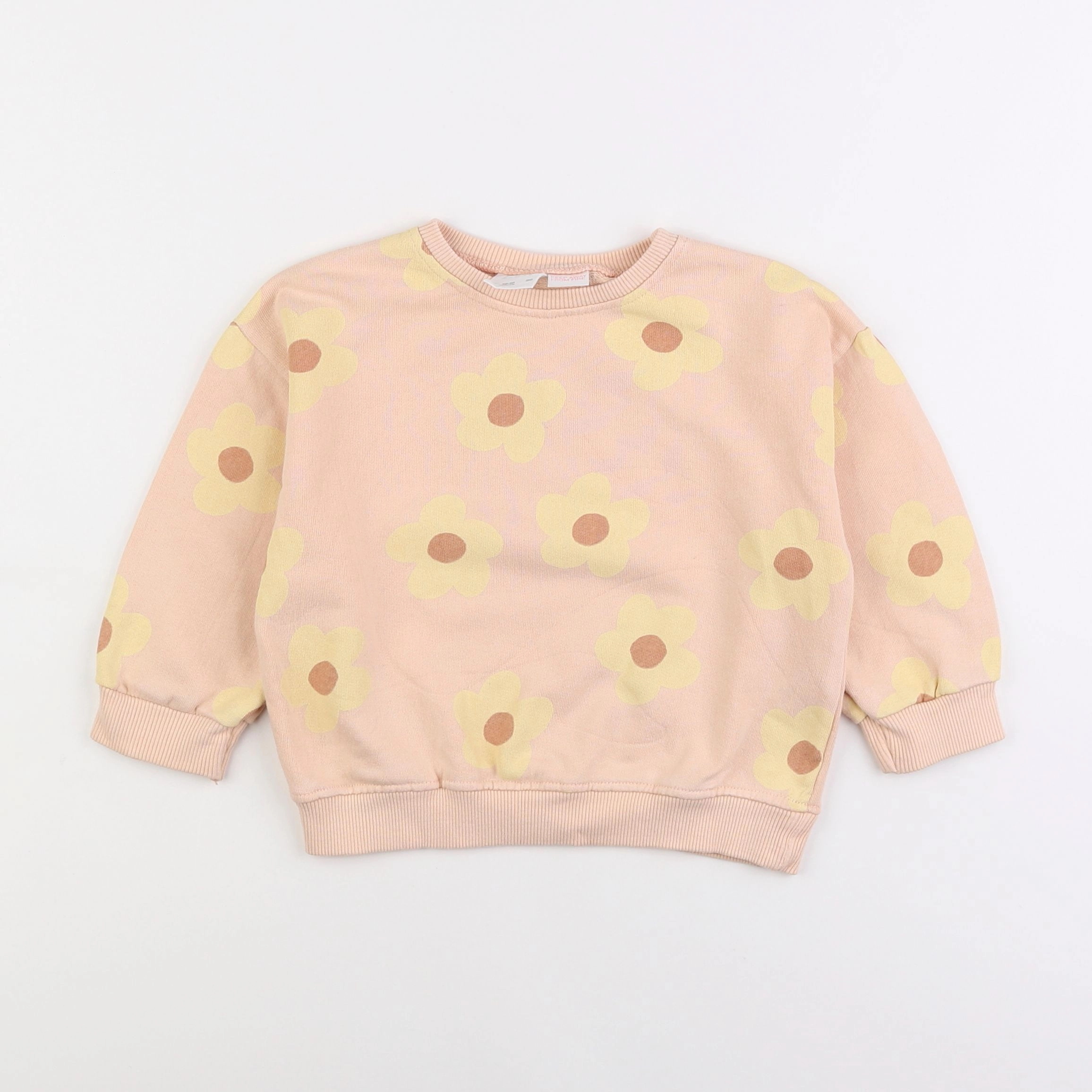 Zara - sweat rose, jaune - 12/18 mois