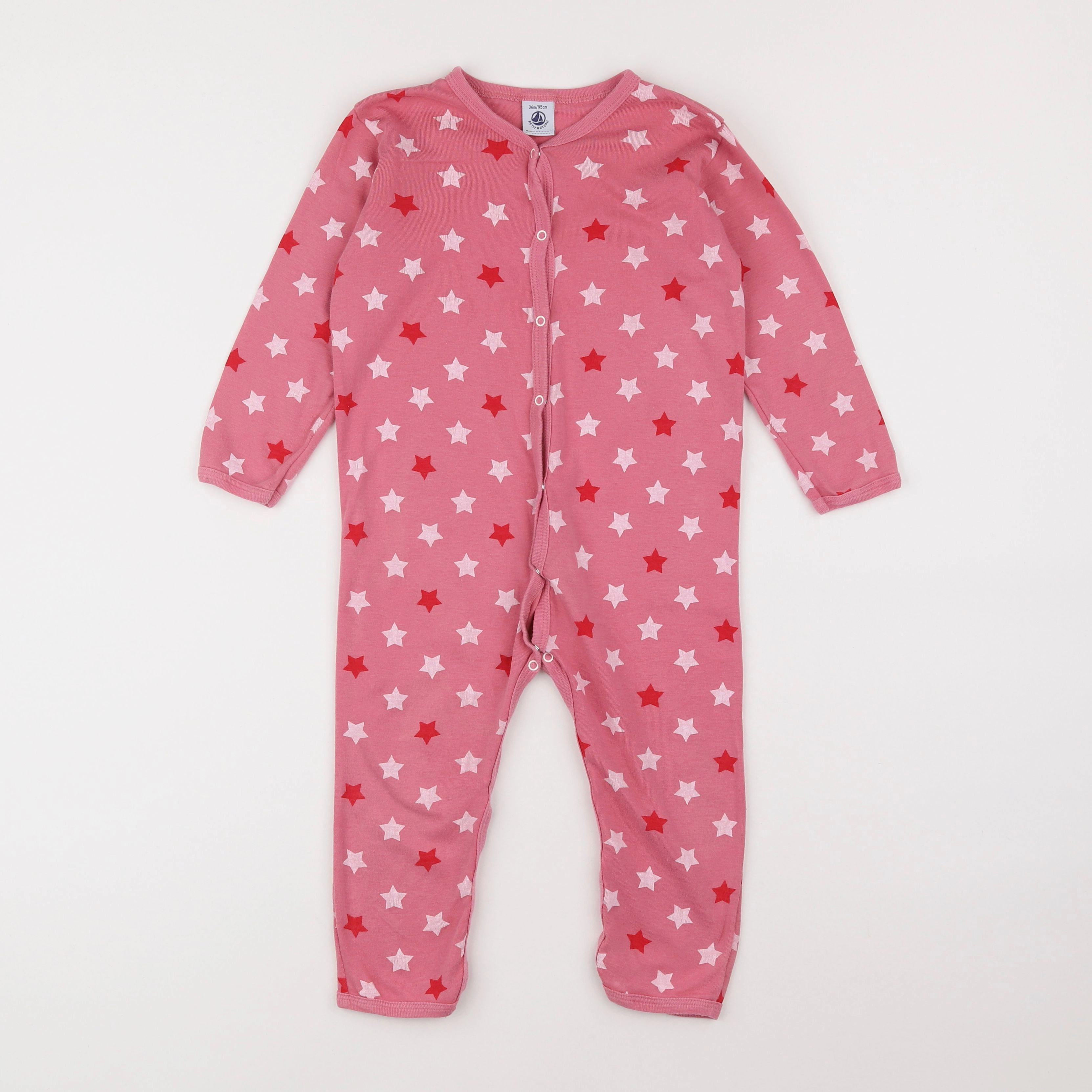 Petit Bateau - pyjama coton rose - 3 ans