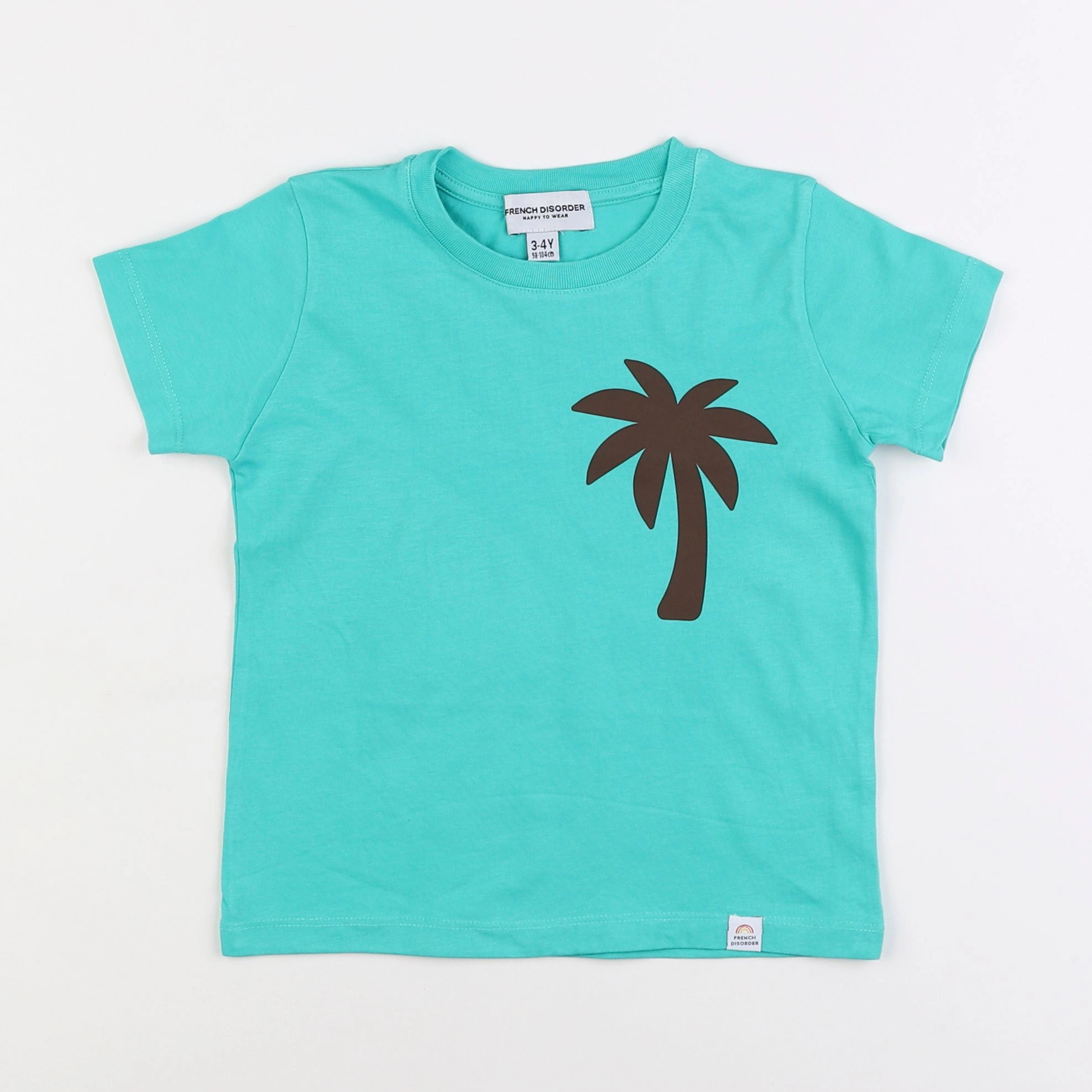 French Disorder - tee-shirt vert, bleu - 3/4 ans