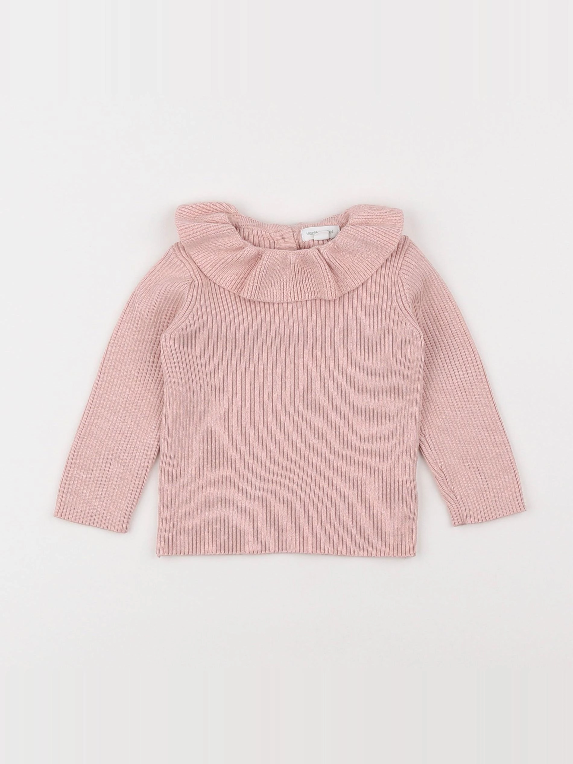 Vertbaudet - pull rose - 6 mois