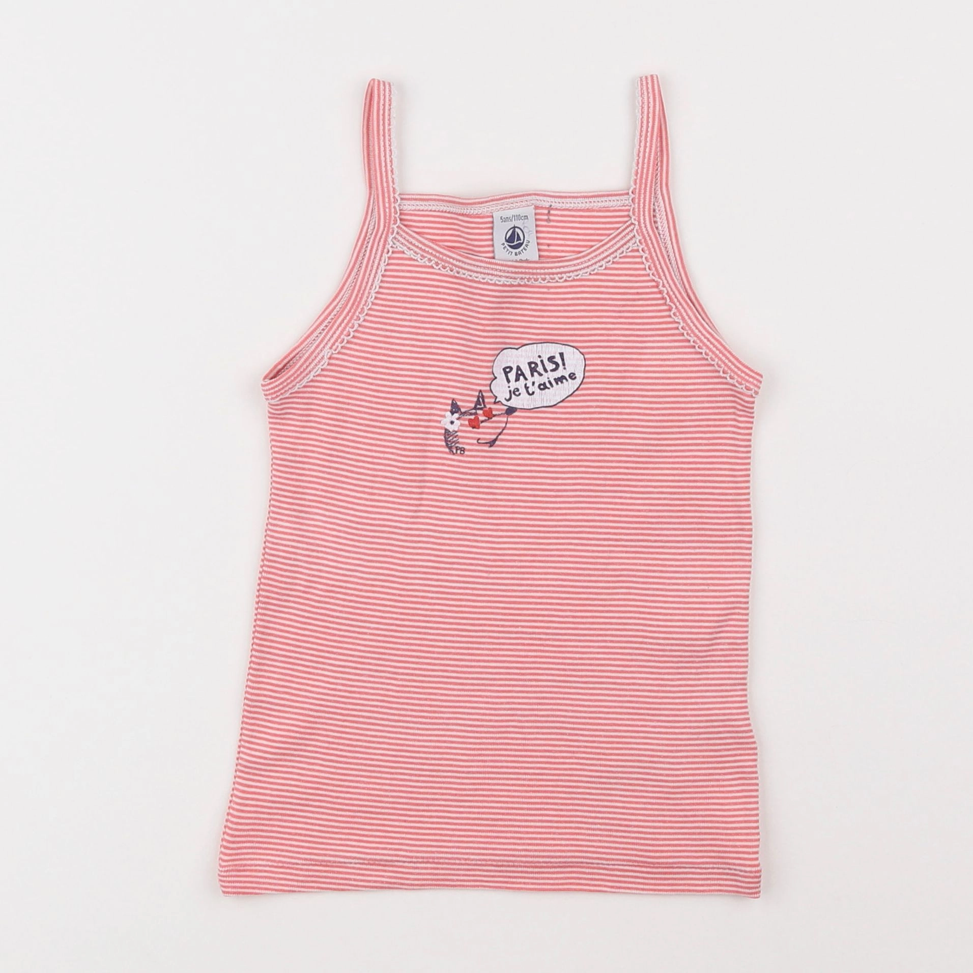 Petit Bateau - maillot de corps rose - 5 ans