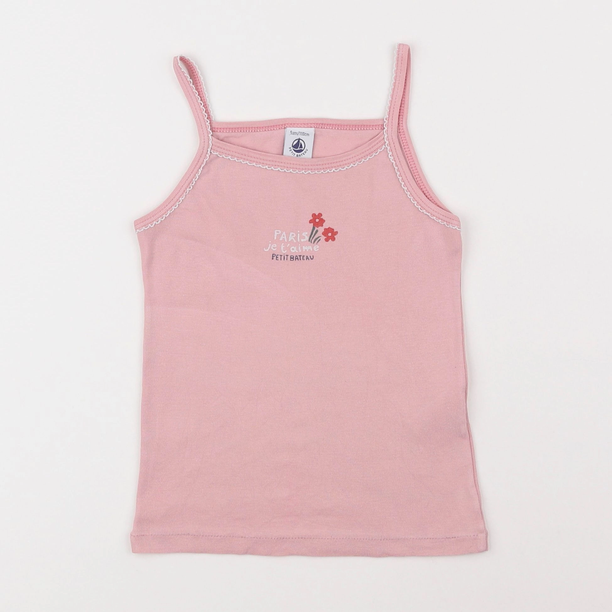 Petit Bateau - maillot de corps rose - 5 ans