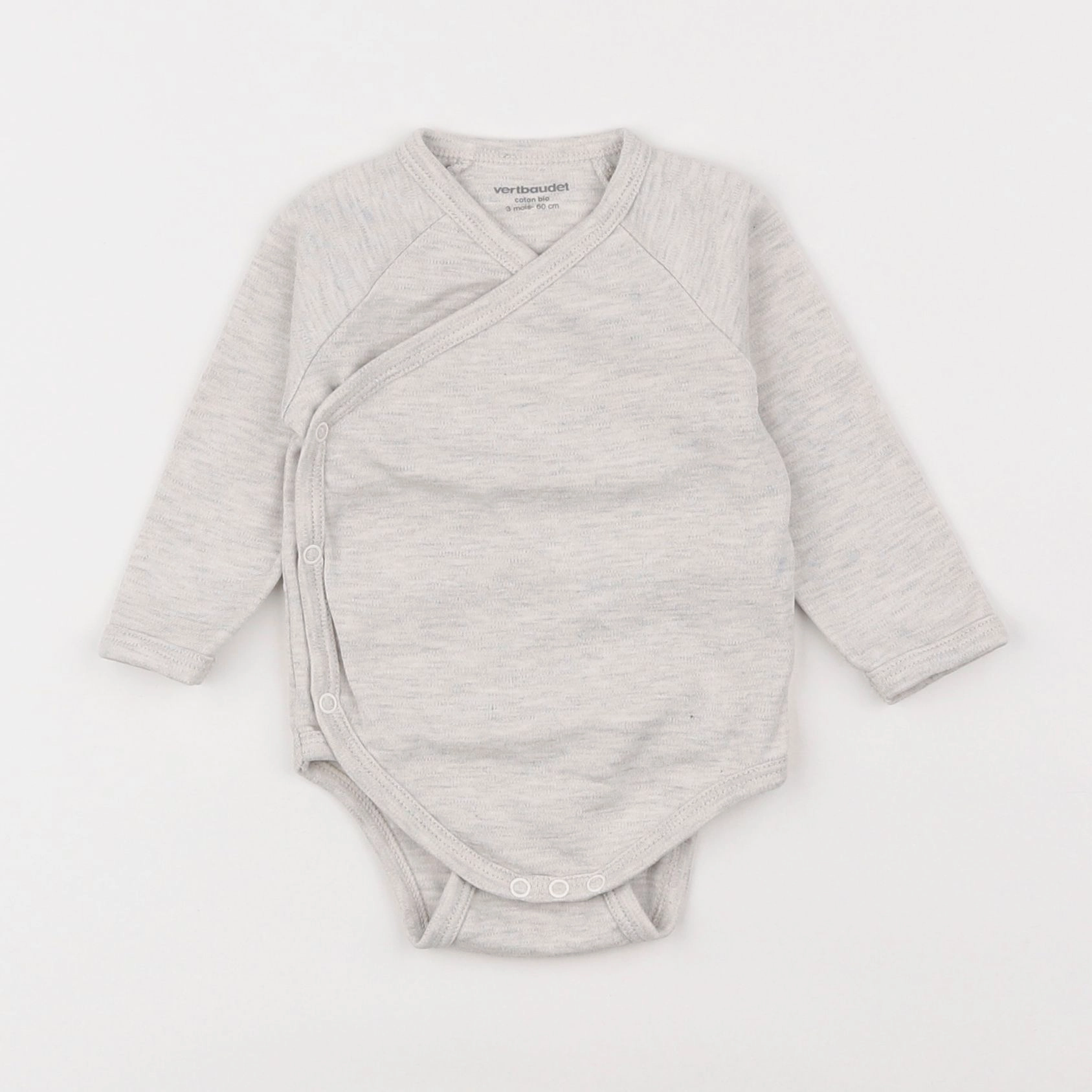 Vertbaudet - body gris - 3 mois