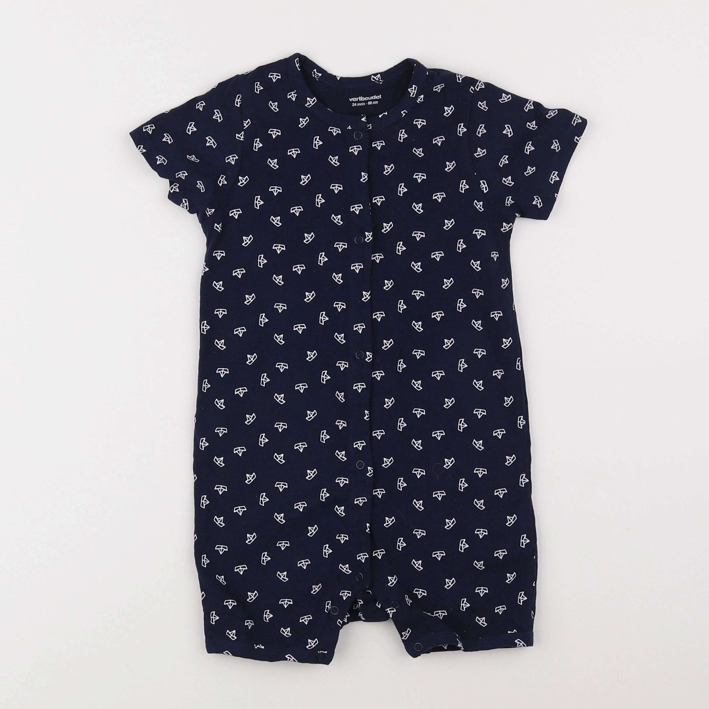 Vertbaudet - pyjama coton bleu - 2 ans