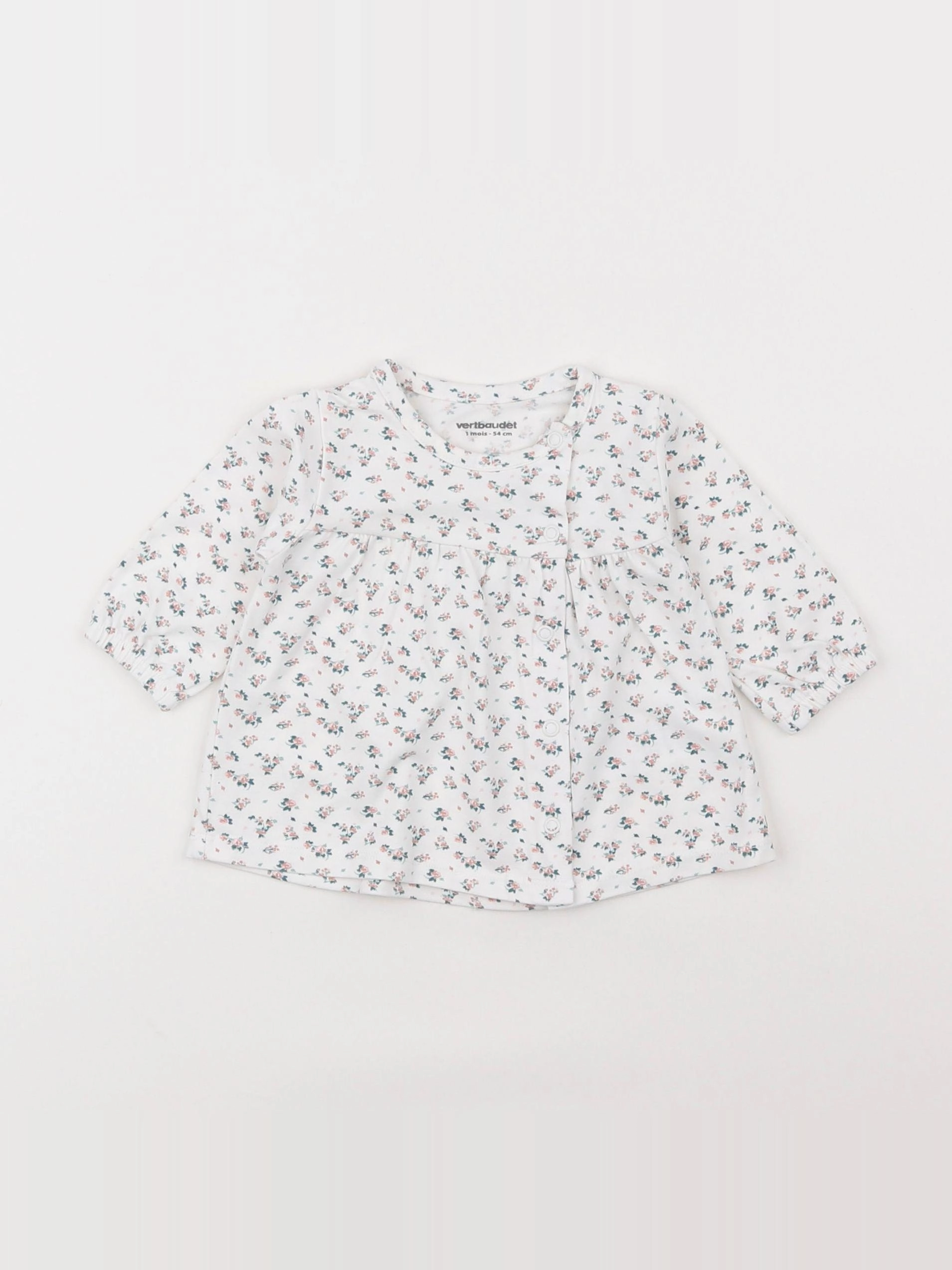Vertbaudet - tee-shirt blanc - 1 mois