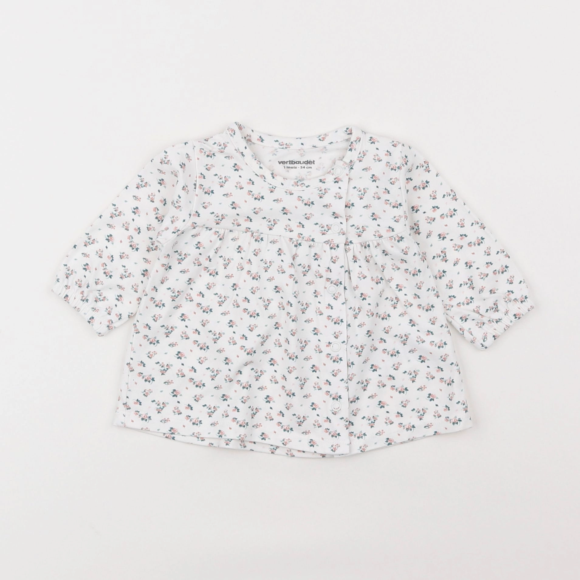 Vertbaudet - tee-shirt blanc - 1 mois