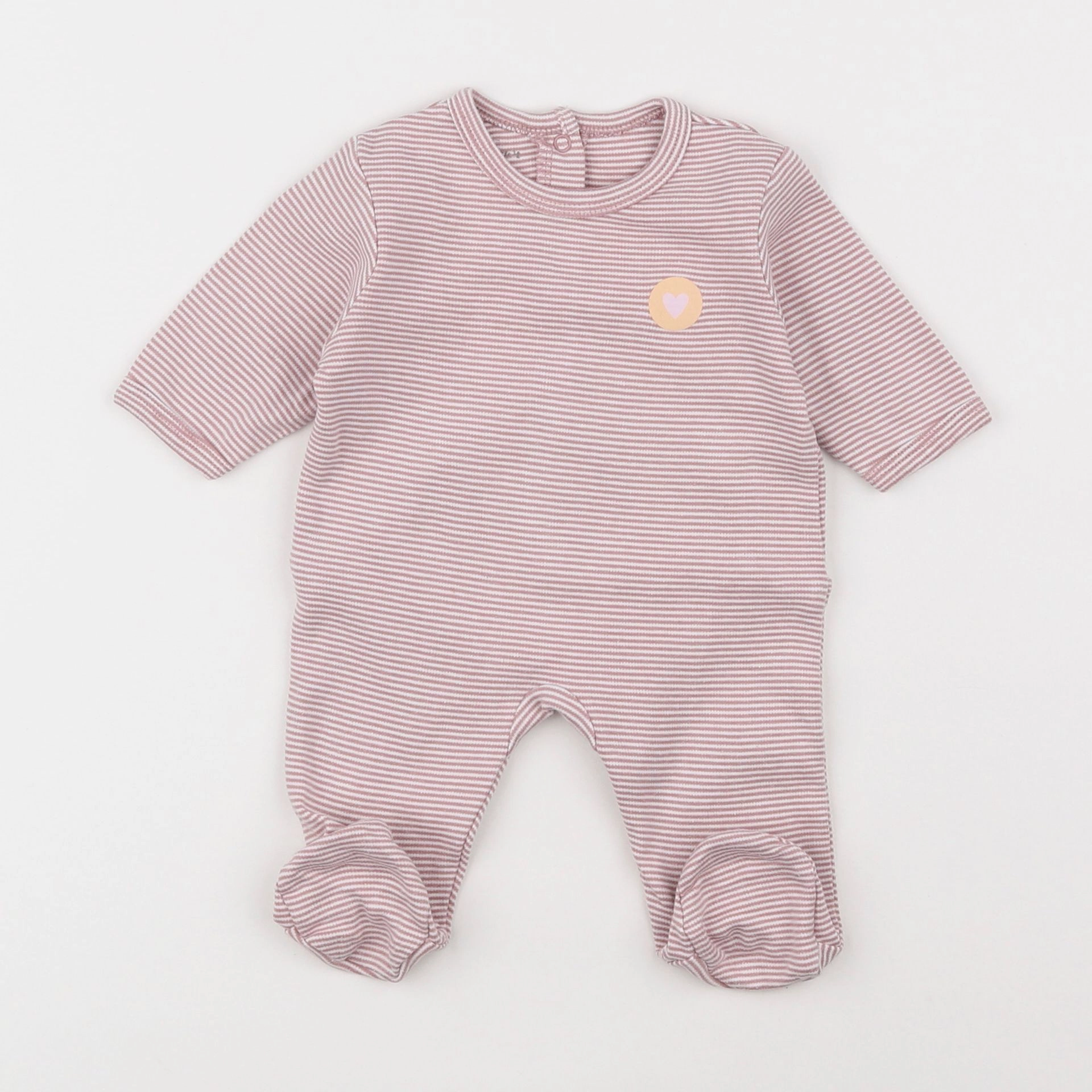 Vertbaudet - pyjama coton rose - 1 mois