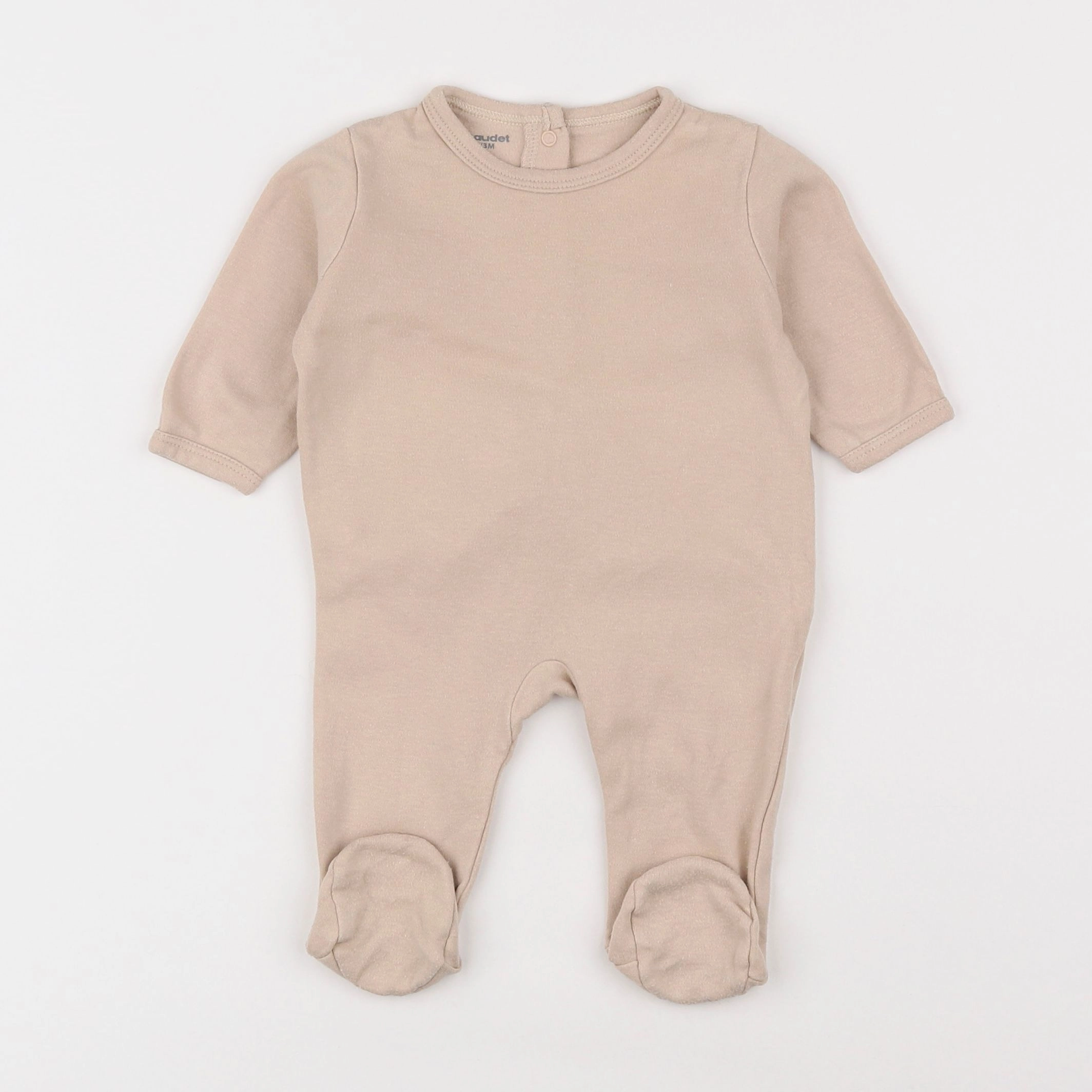 Vertbaudet - pyjama coton marron - 3 mois