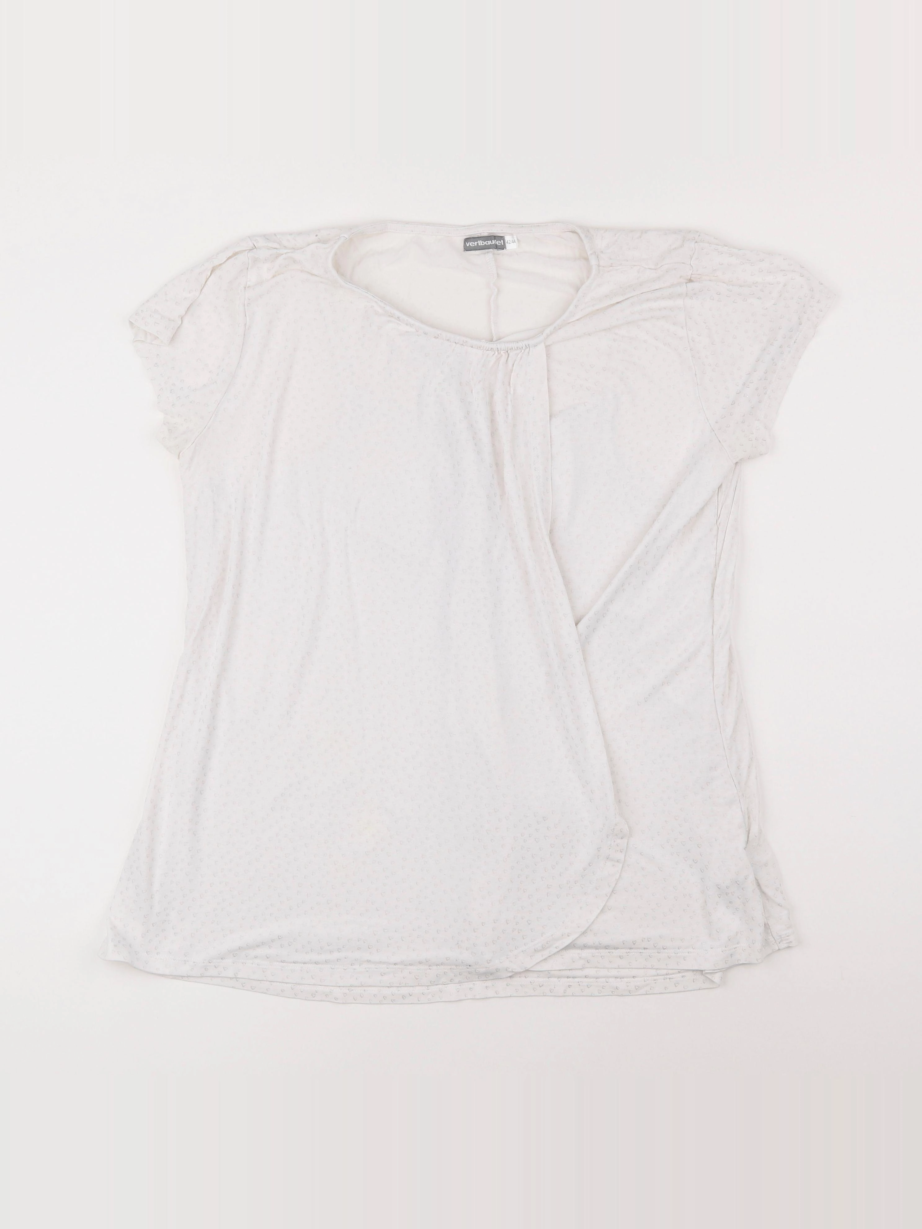 Vertbaudet - tee-shirt allaitement, grossesse blanc - 42 à 44