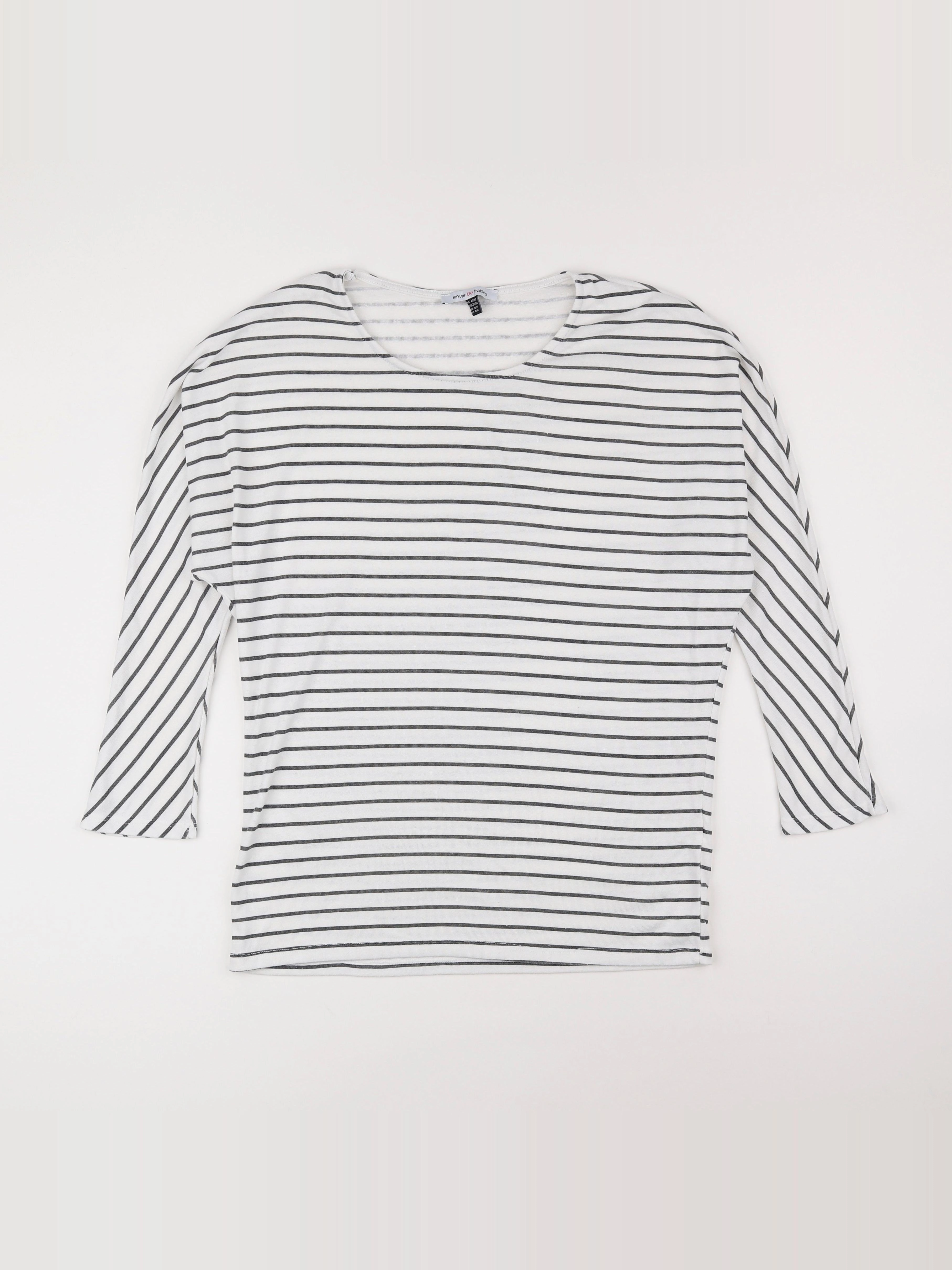 Envie de fraise - tee-shirt grossesse blanc - 40 à 42