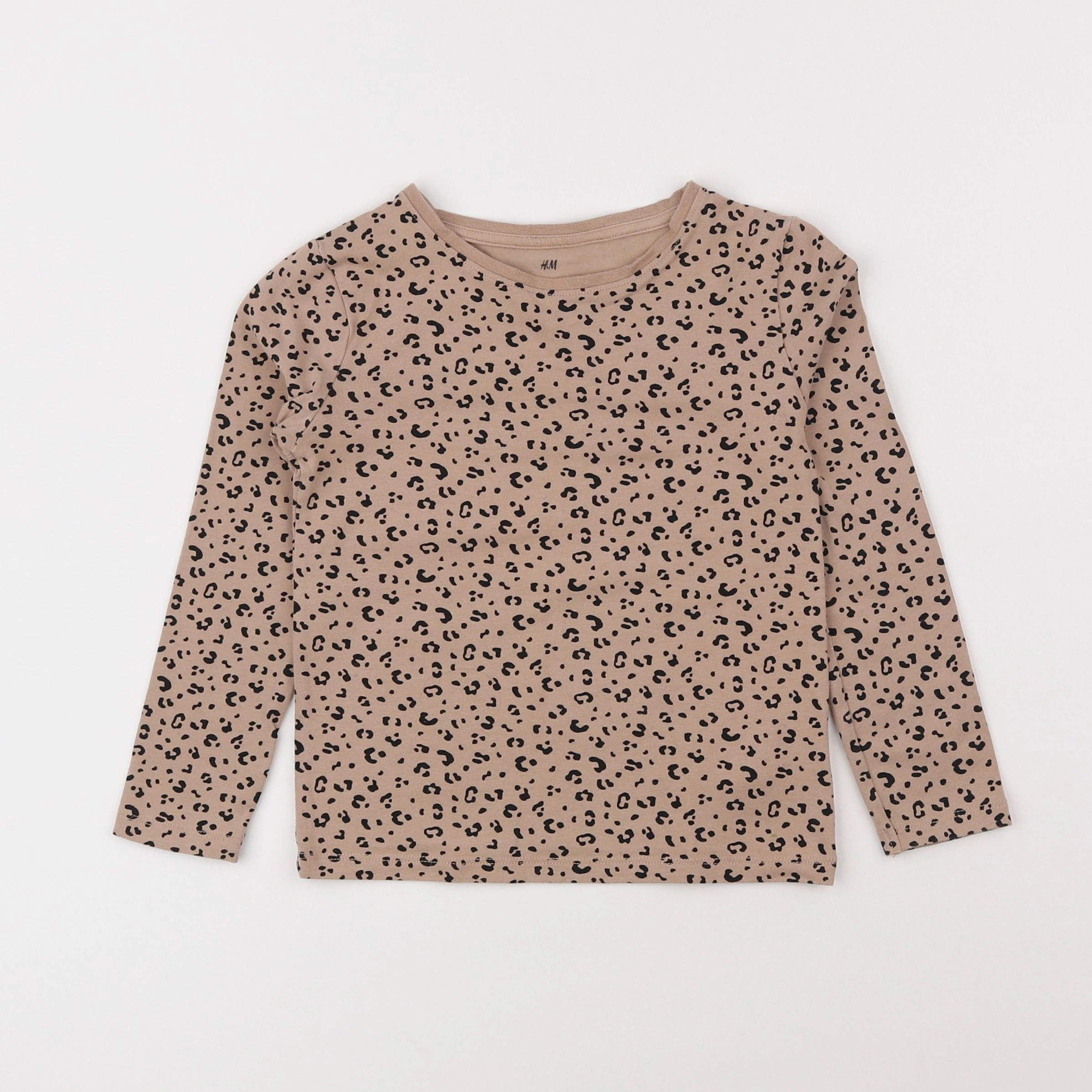 H&M - tee-shirt beige - 4/6 ans