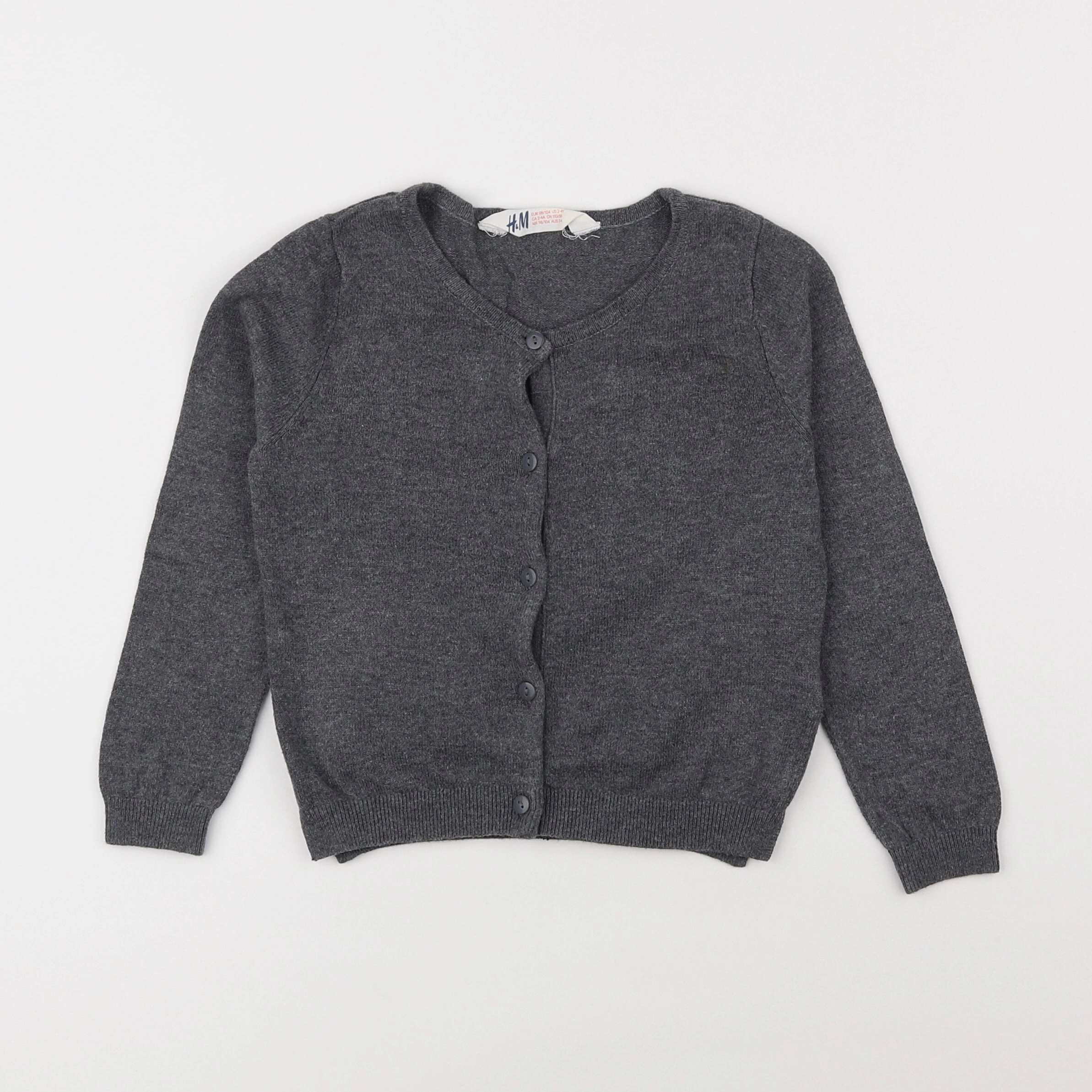 H&M - gilet gris - 2/4 ans