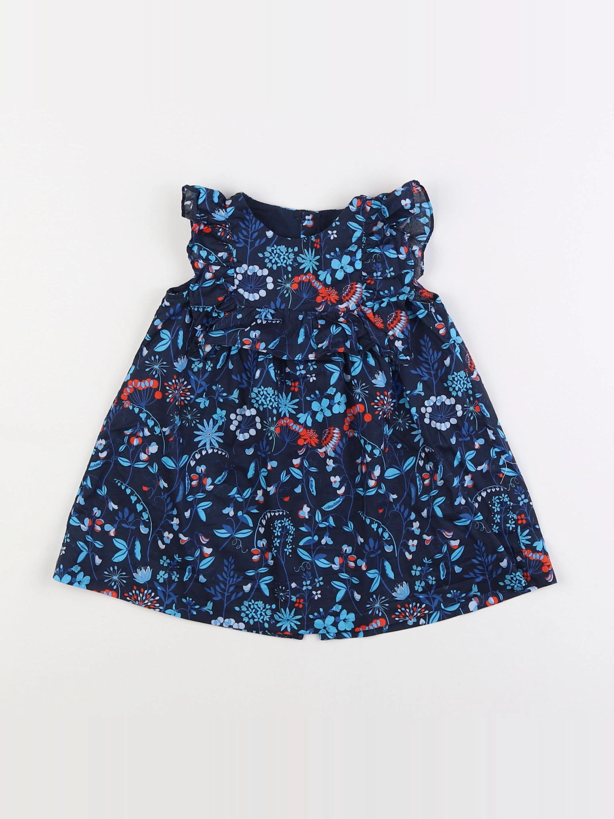 Jacadi - robe liberty bleu - 18 mois