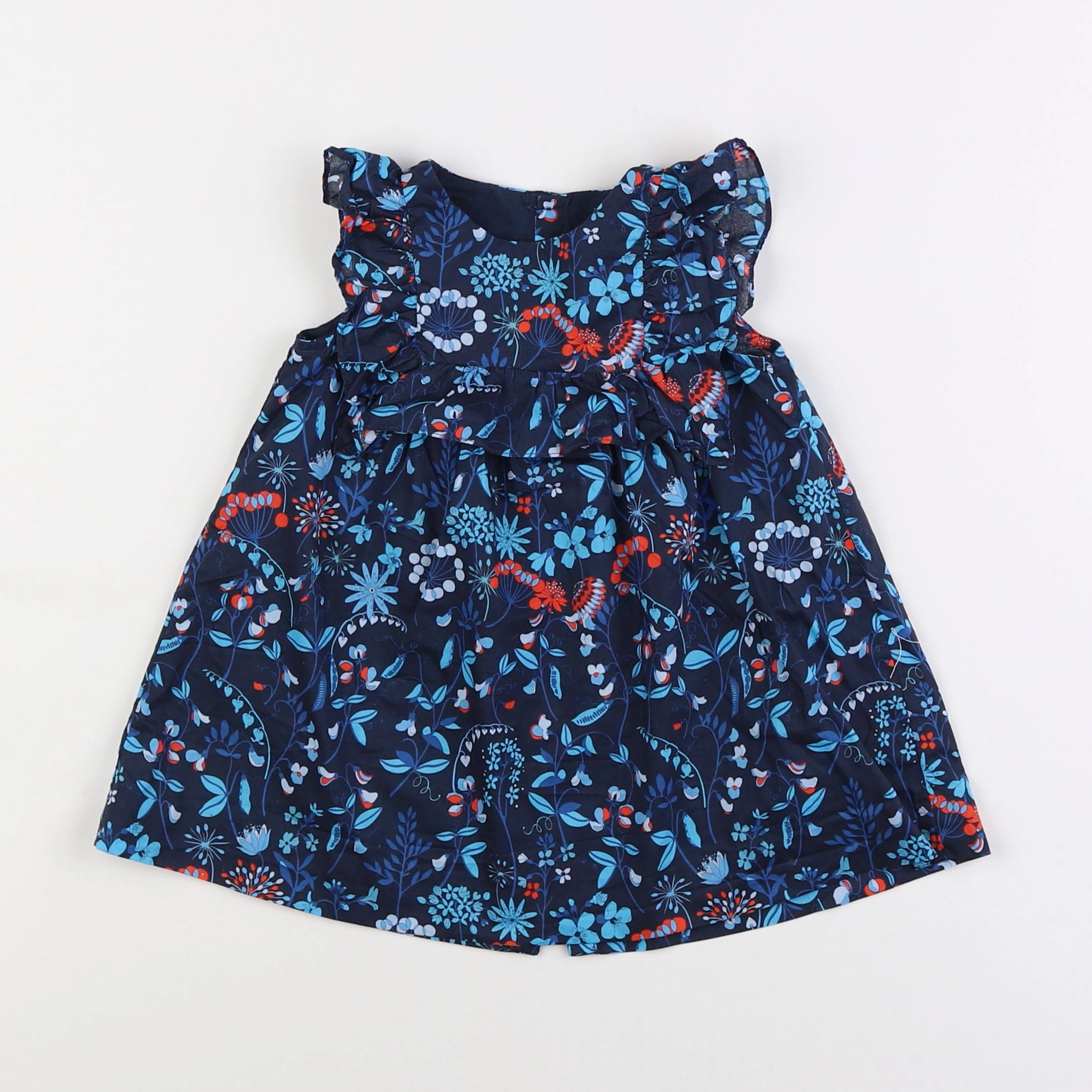 Jacadi - robe liberty bleu - 18 mois