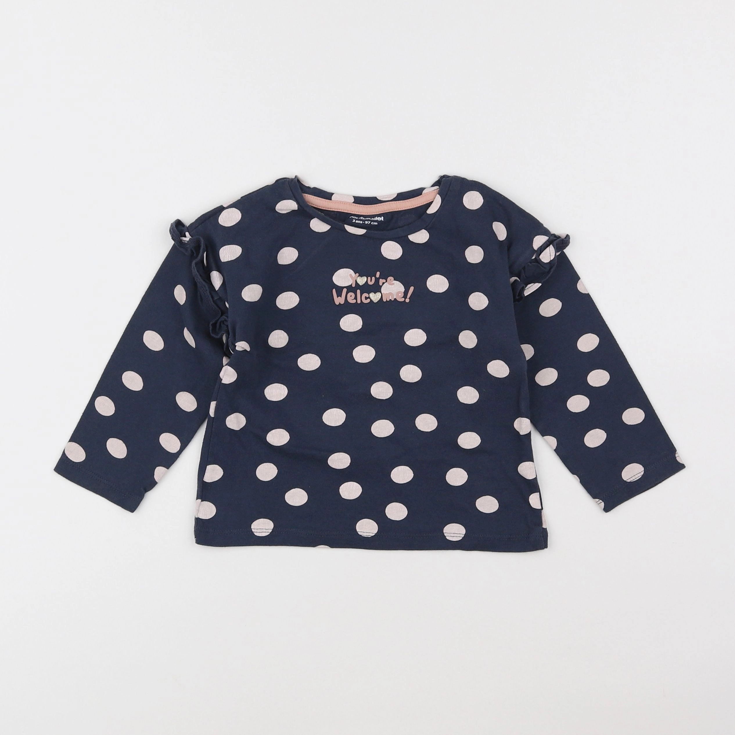 Vertbaudet - tee-shirt bleu - 3 ans