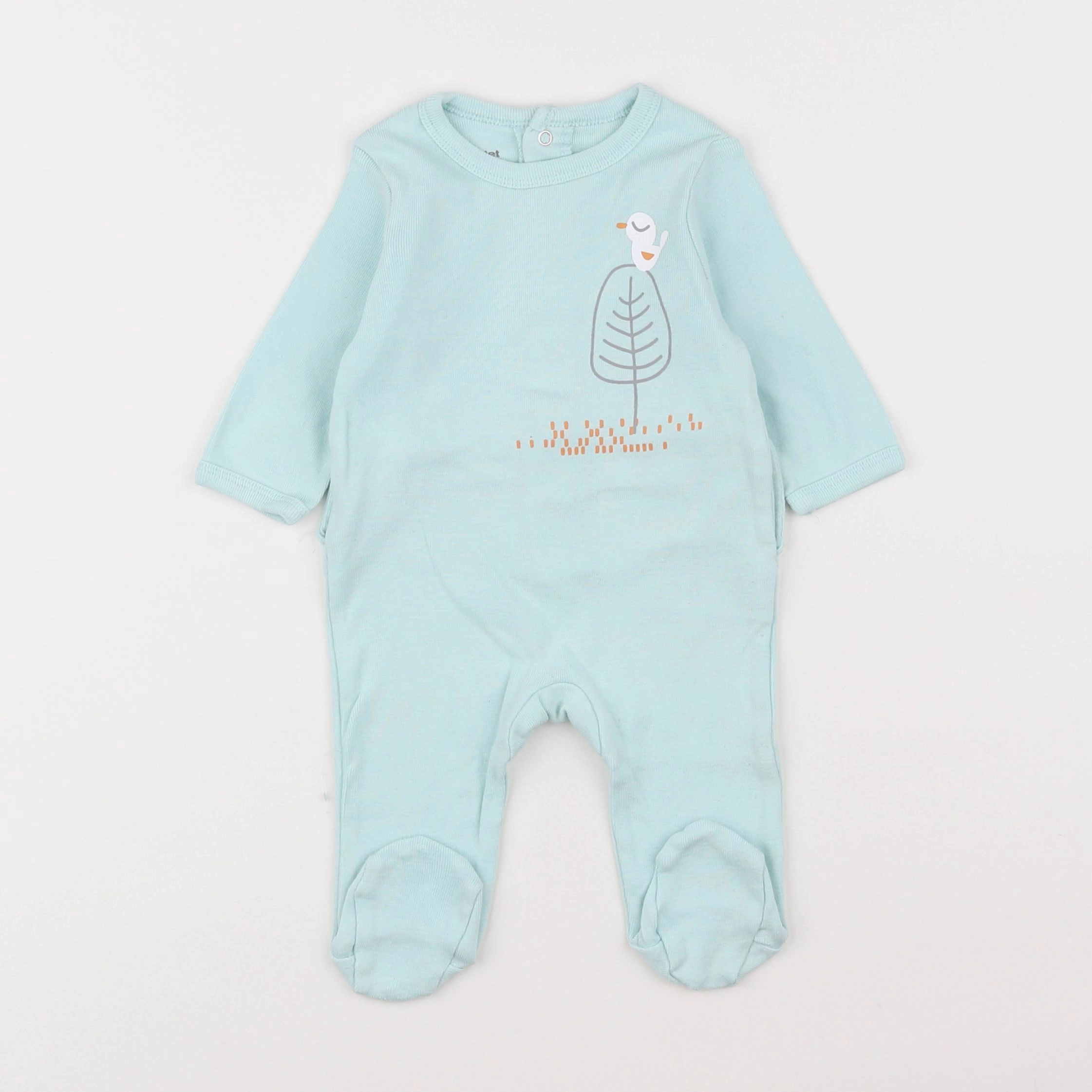 Vertbaudet - pyjama coton bleu - 3 mois