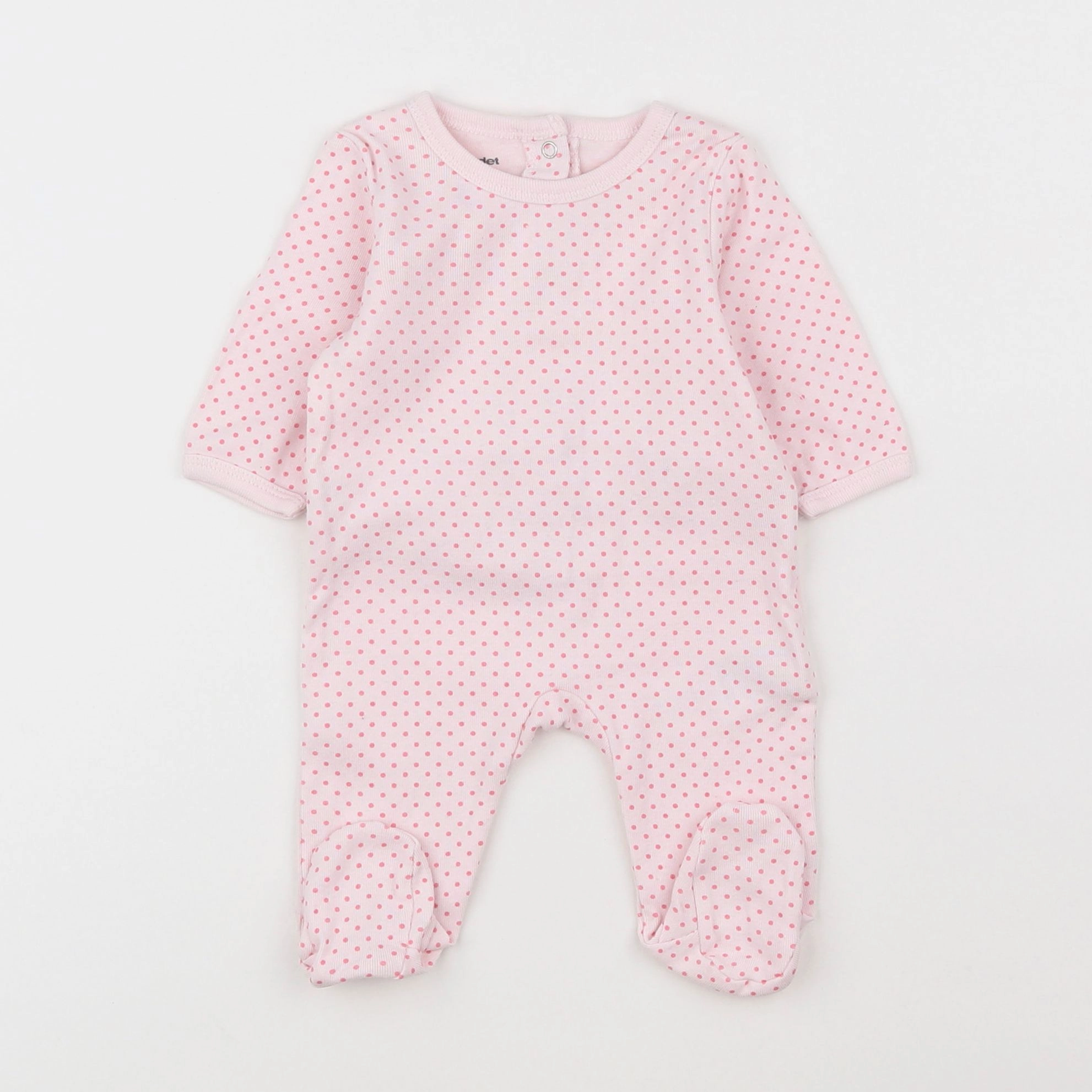 Vertbaudet - pyjama coton rose - 1 mois