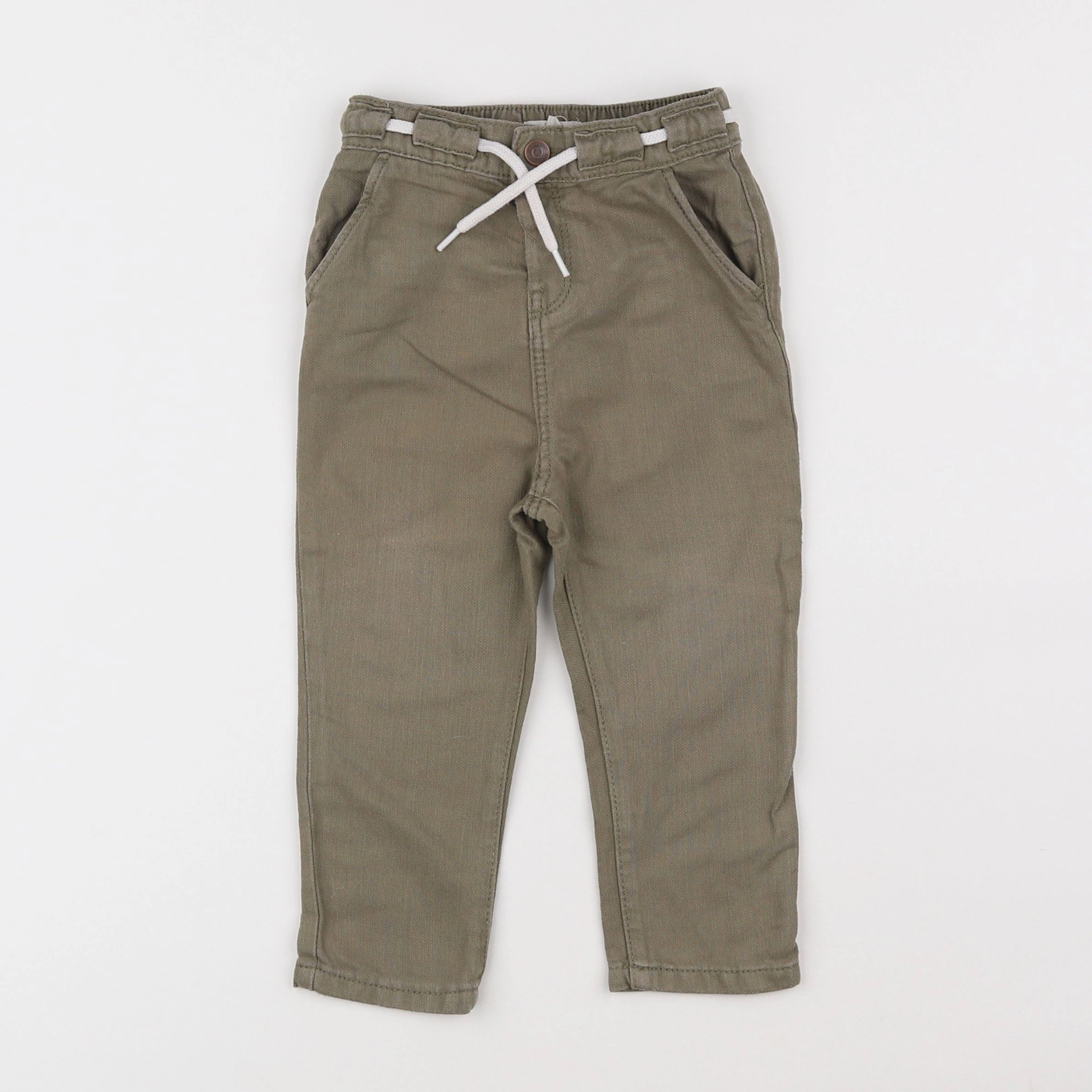 Vertbaudet - pantalon vert - 18 mois