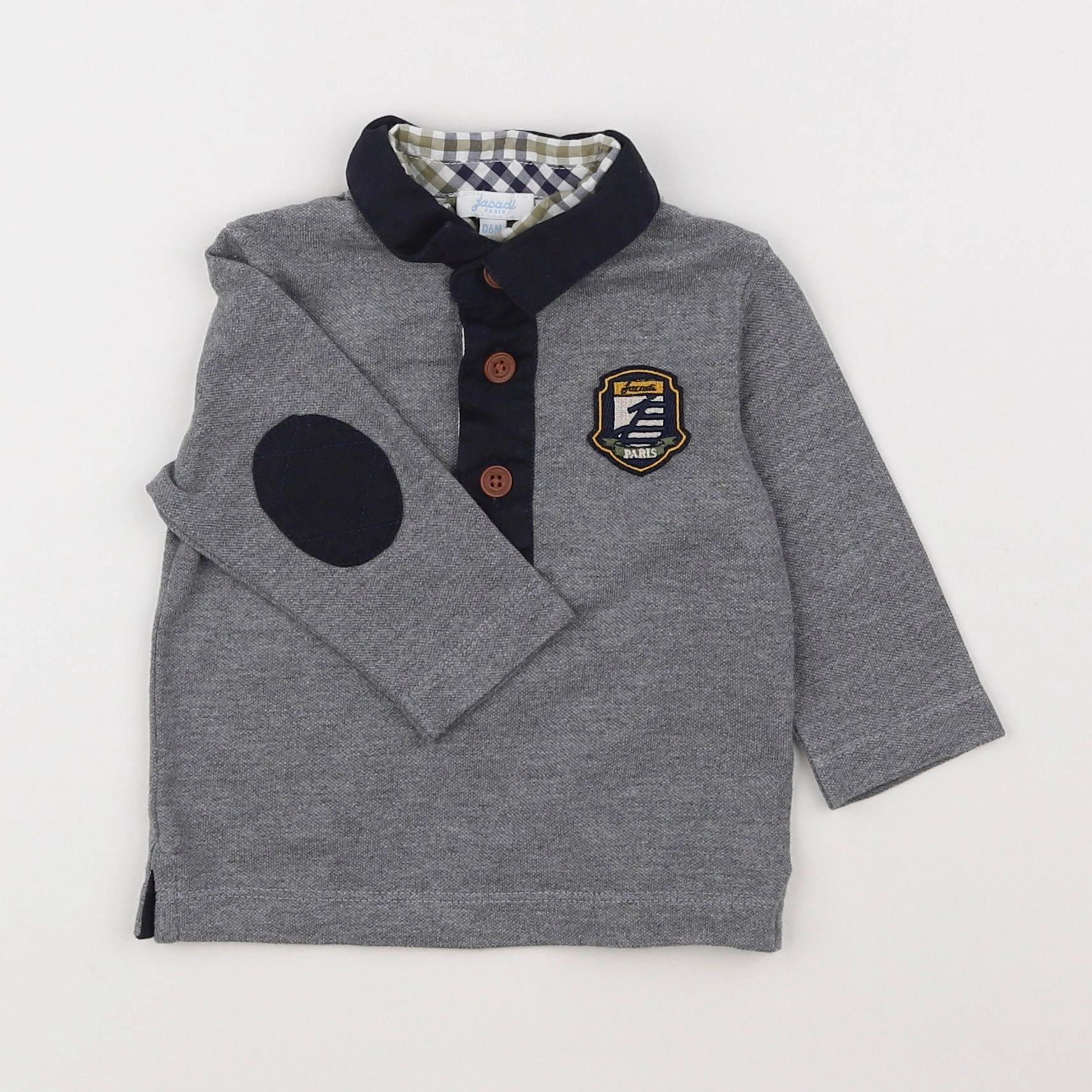 Jacadi - polo gris - 6 mois