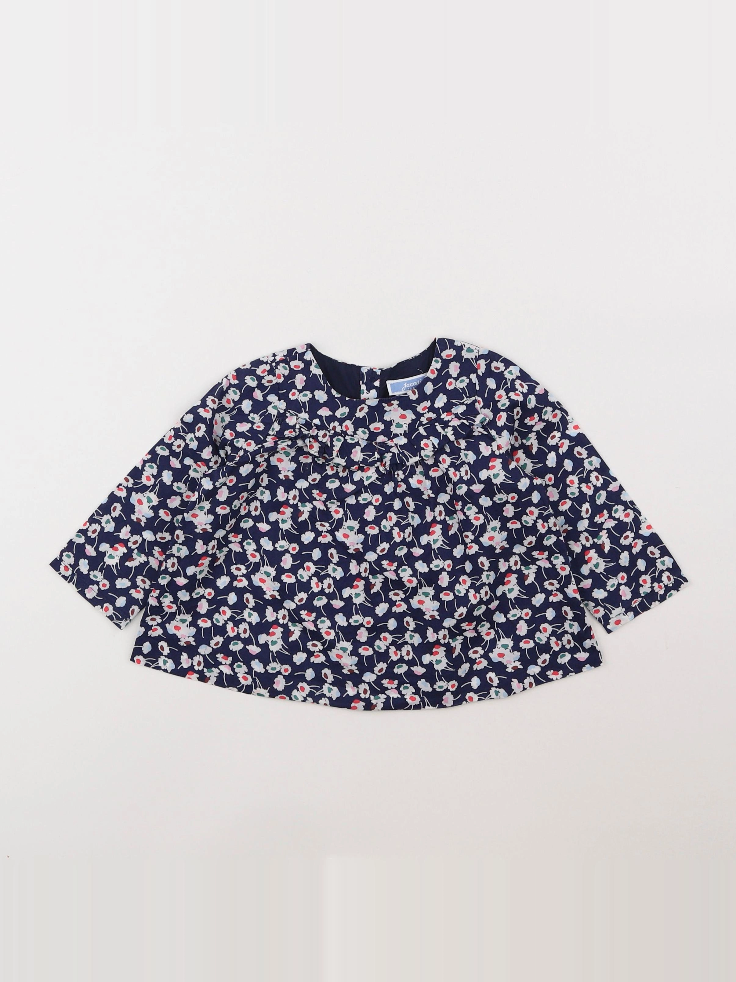 Jacadi - blouse bleu - 12 mois