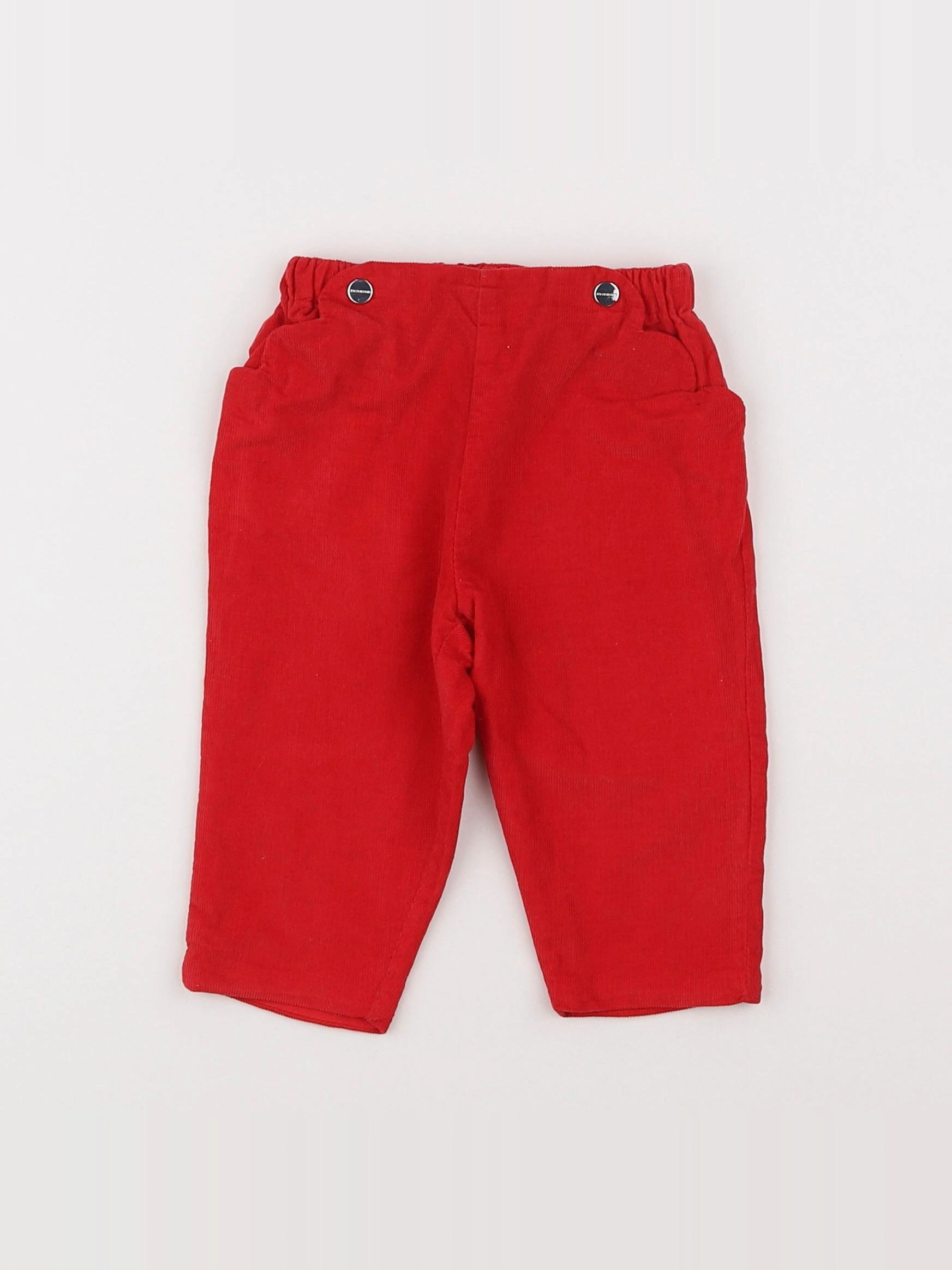 Jacadi - pantalon doublé rouge - 6 mois