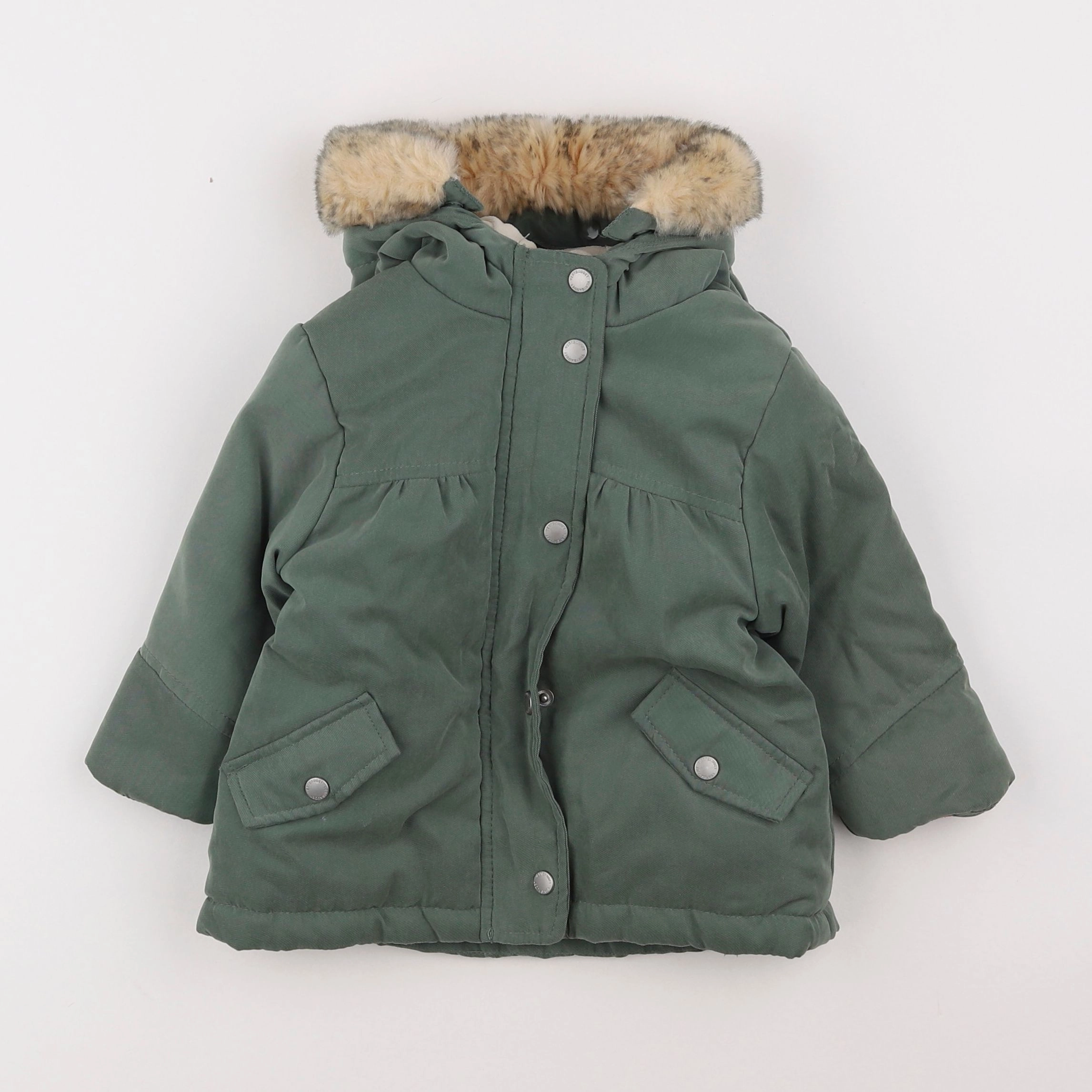 Vertbaudet - parka vert - 12 mois