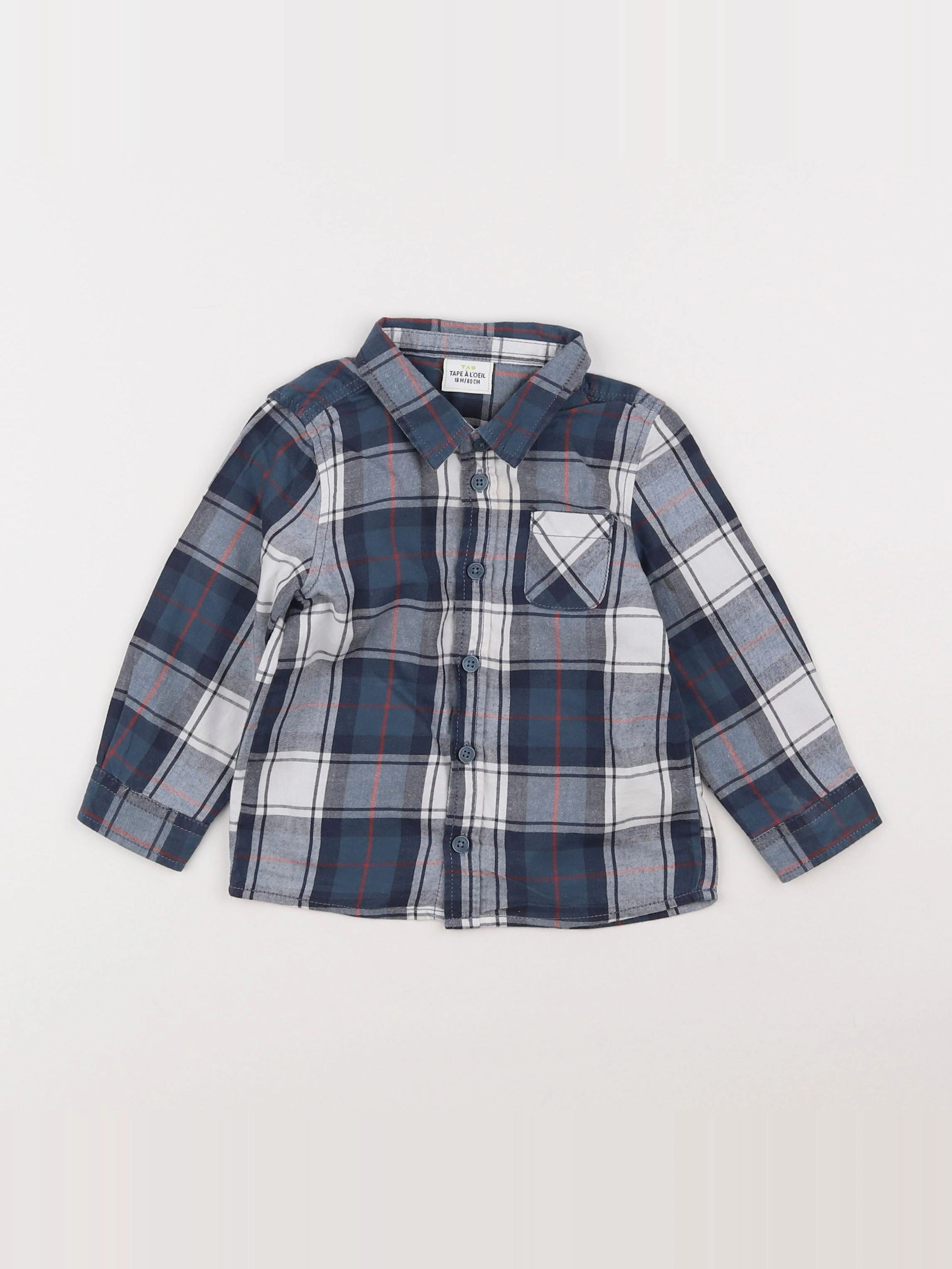 Tape à l'oeil - chemise bleu - 18 mois