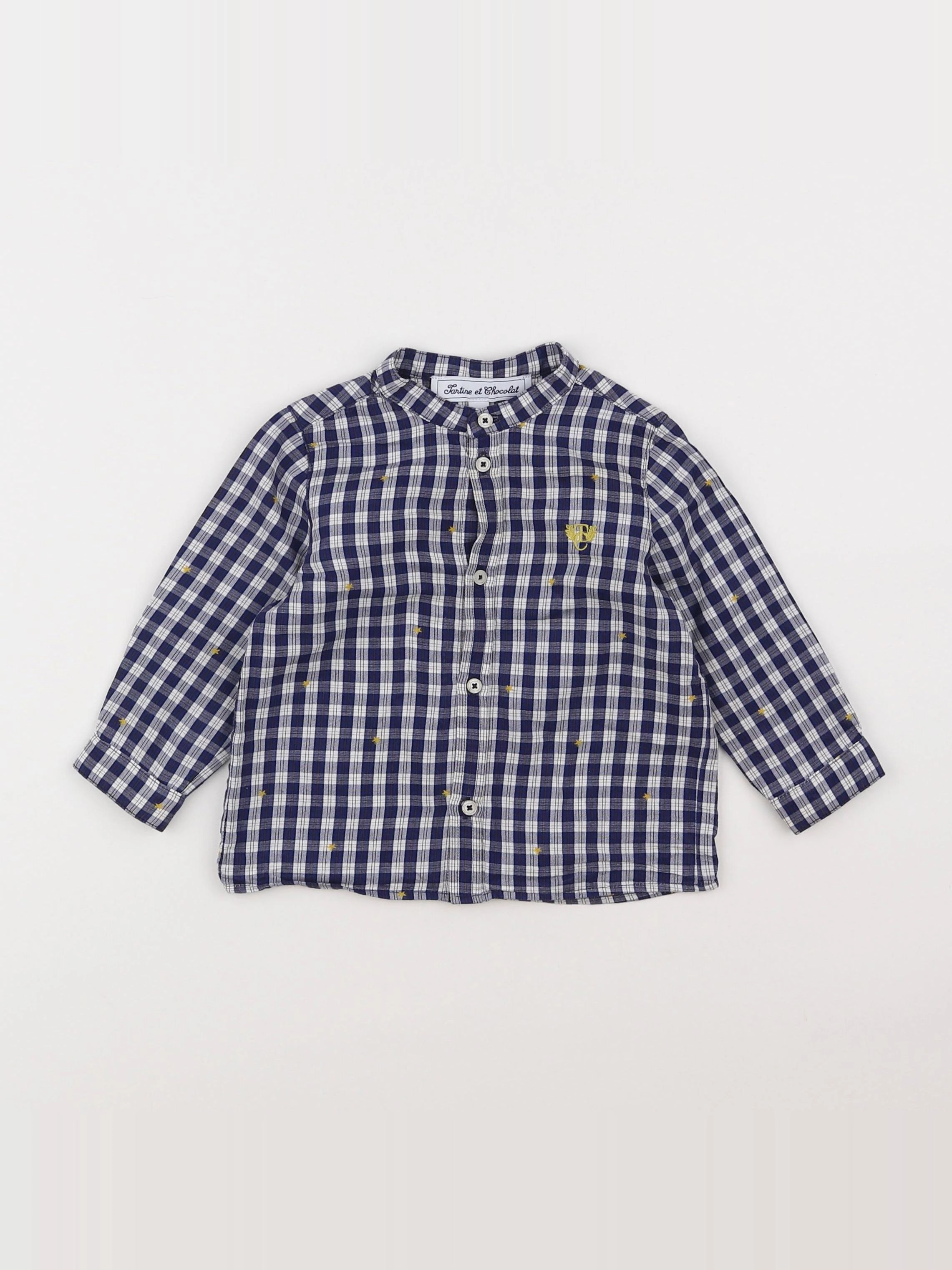 Tartine & Chocolat - chemise bleu - 18 mois