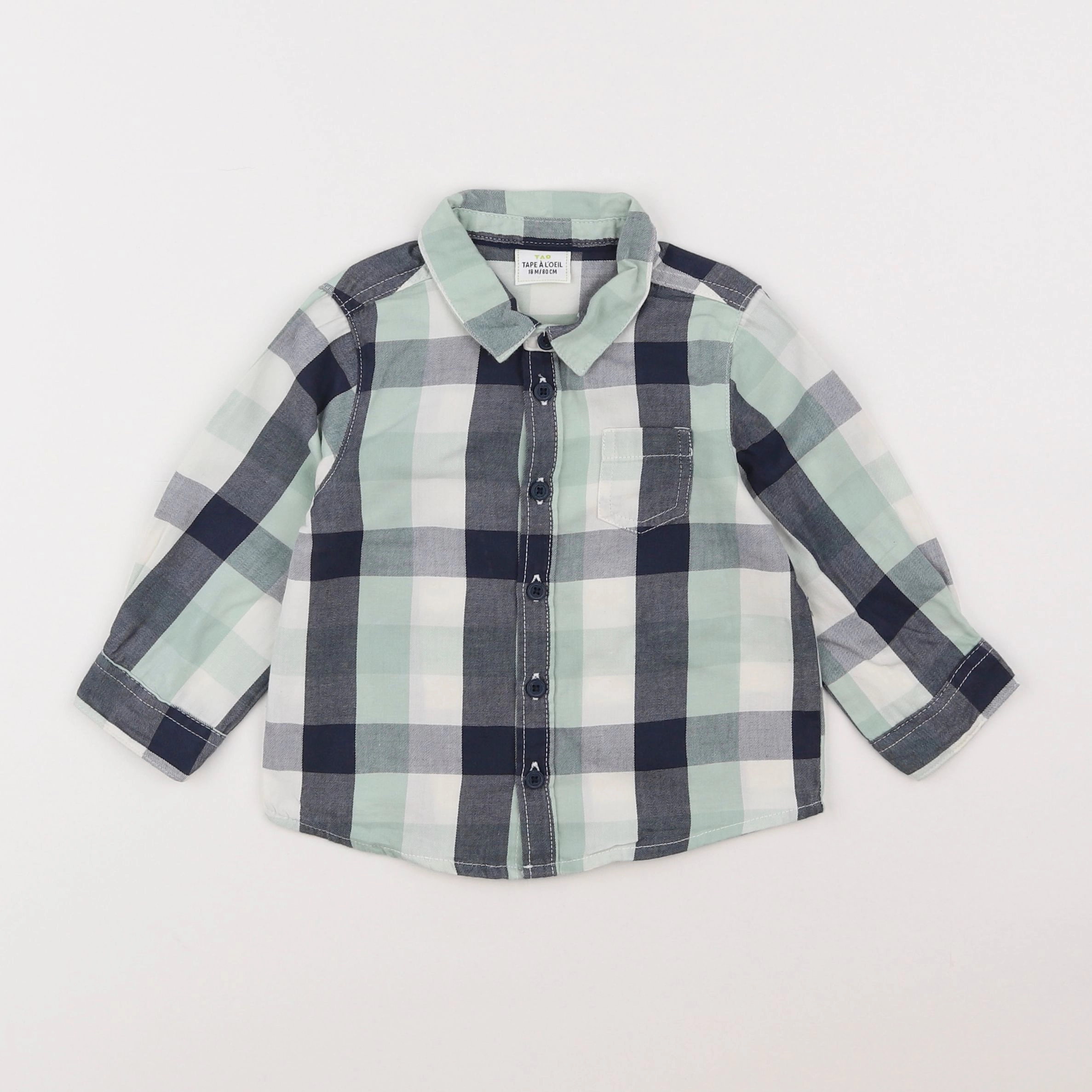 Tape à l'oeil - chemise vert - 18 mois