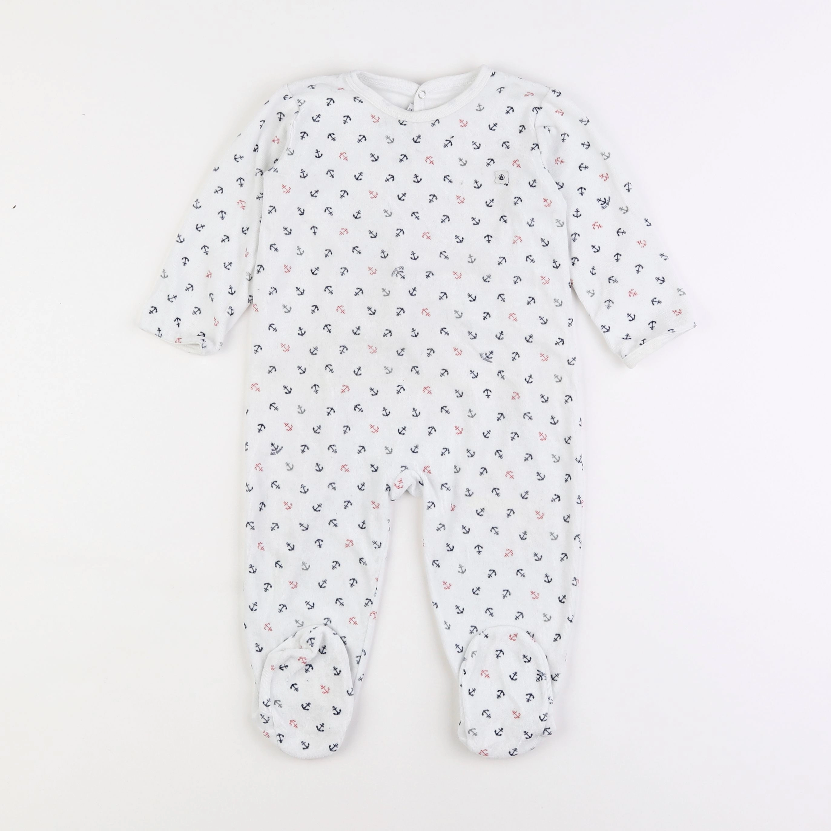 Petit Bateau - pyjama velours blanc - 18 mois