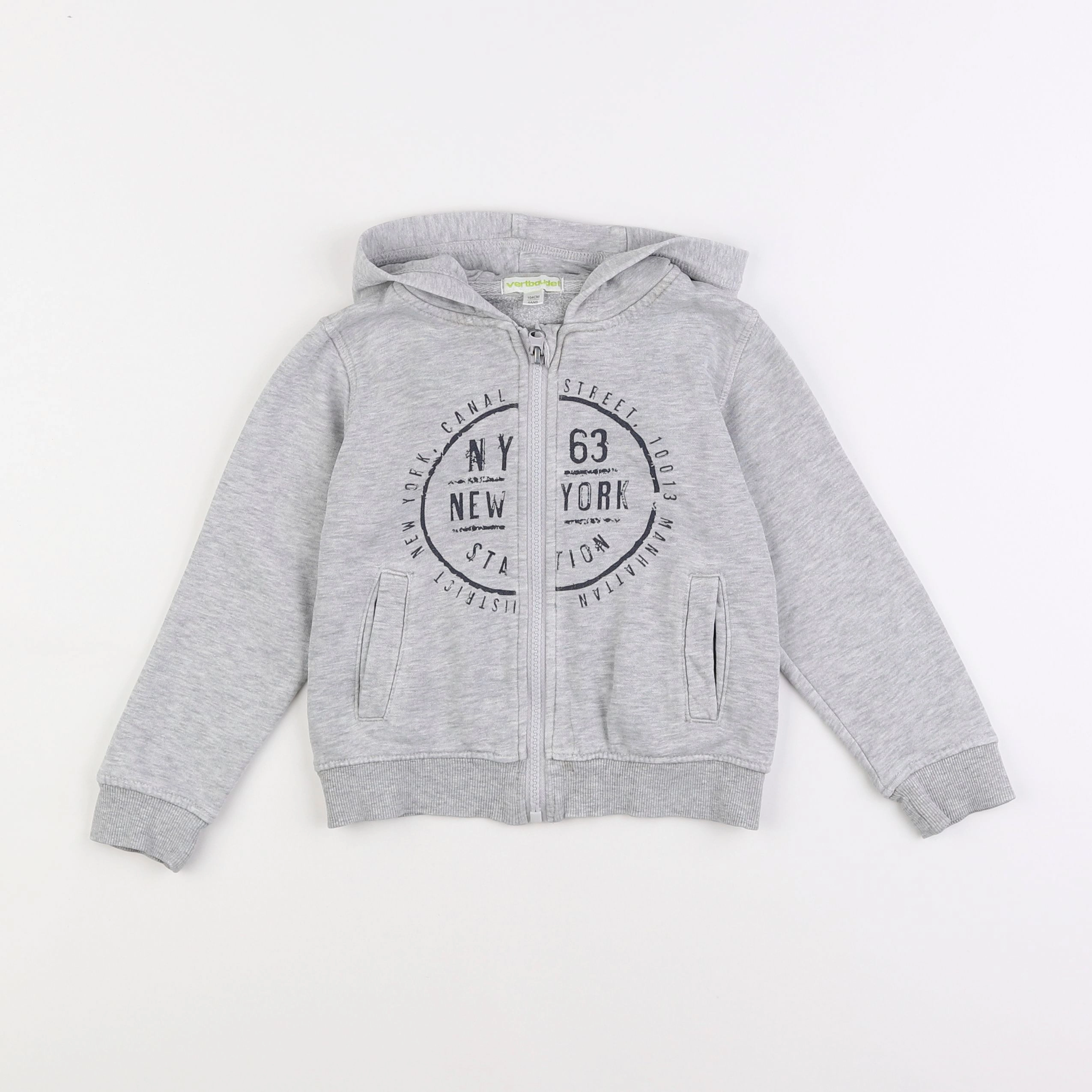 Vertbaudet - sweat gris - 4 ans