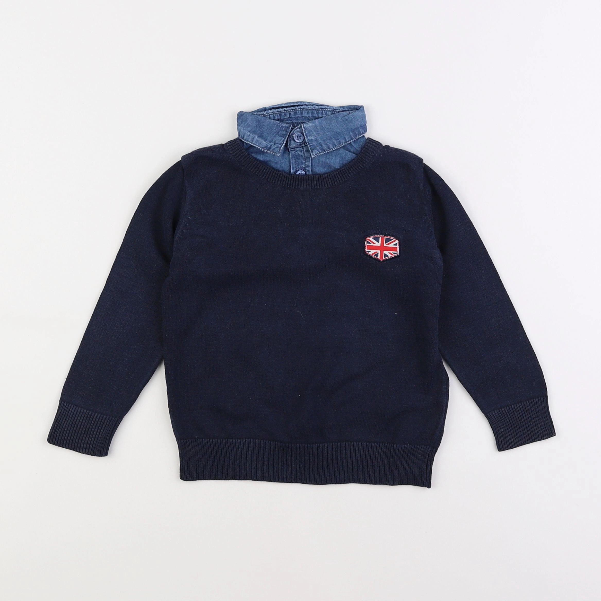 Vertbaudet - pull bleu - 3 ans