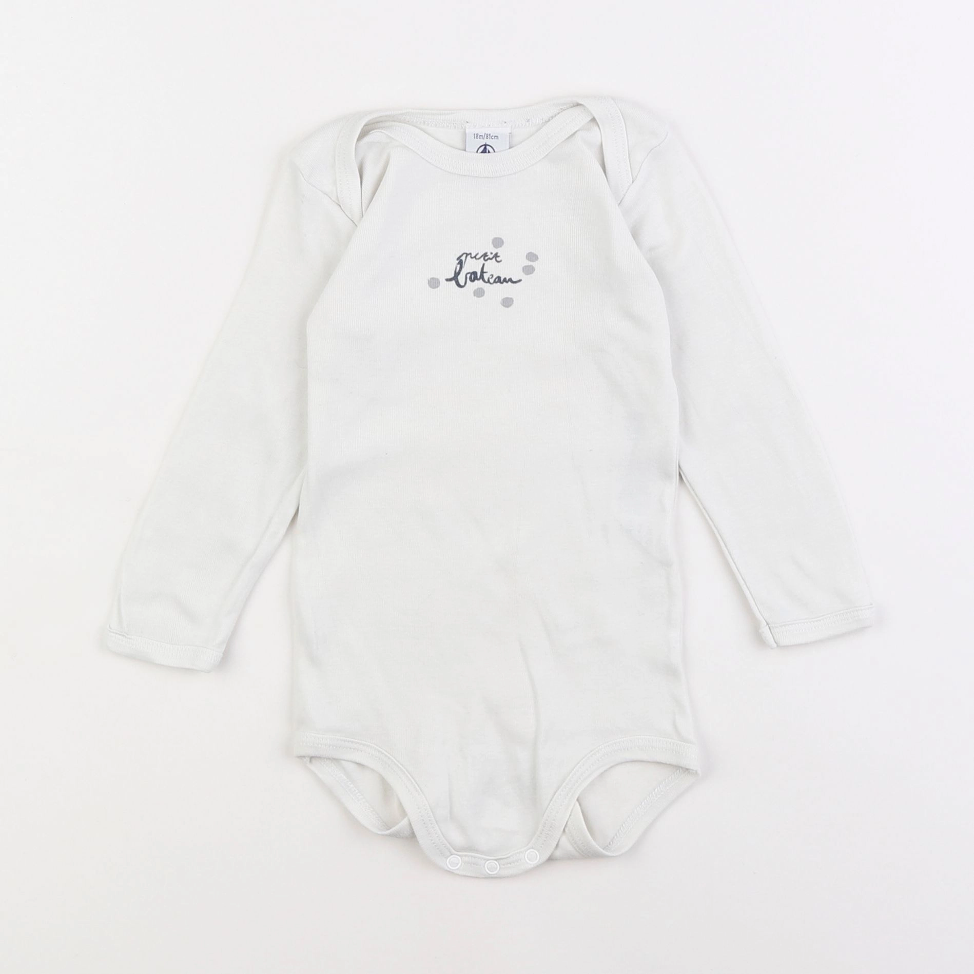 Petit Bateau - body blanc - 18 mois