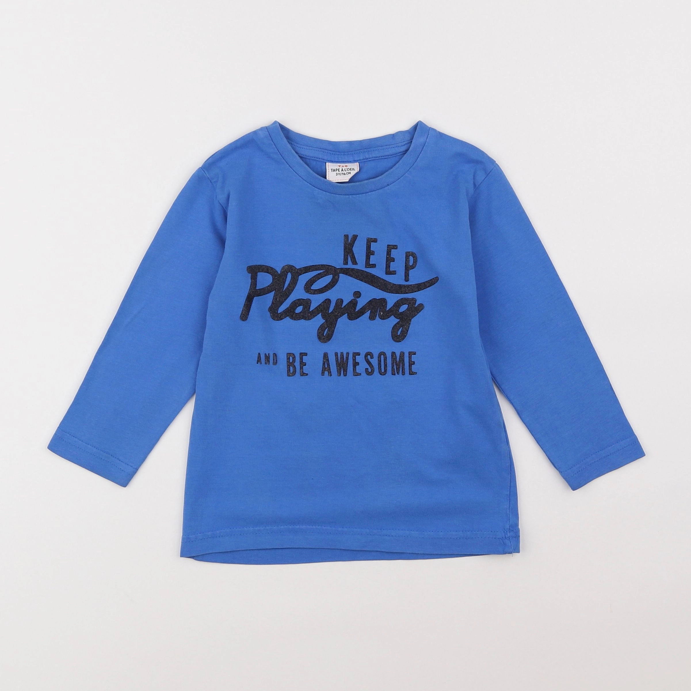 Tape à l'oeil - tee-shirt bleu - 3 ans