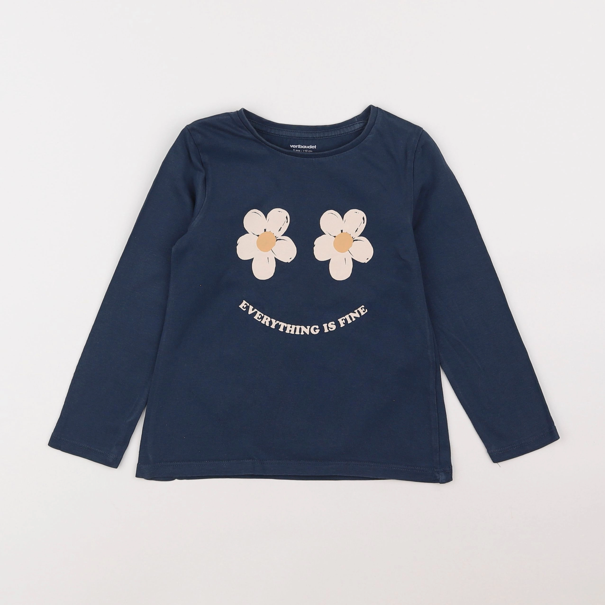 Vertbaudet - tee-shirt bleu - 5 ans