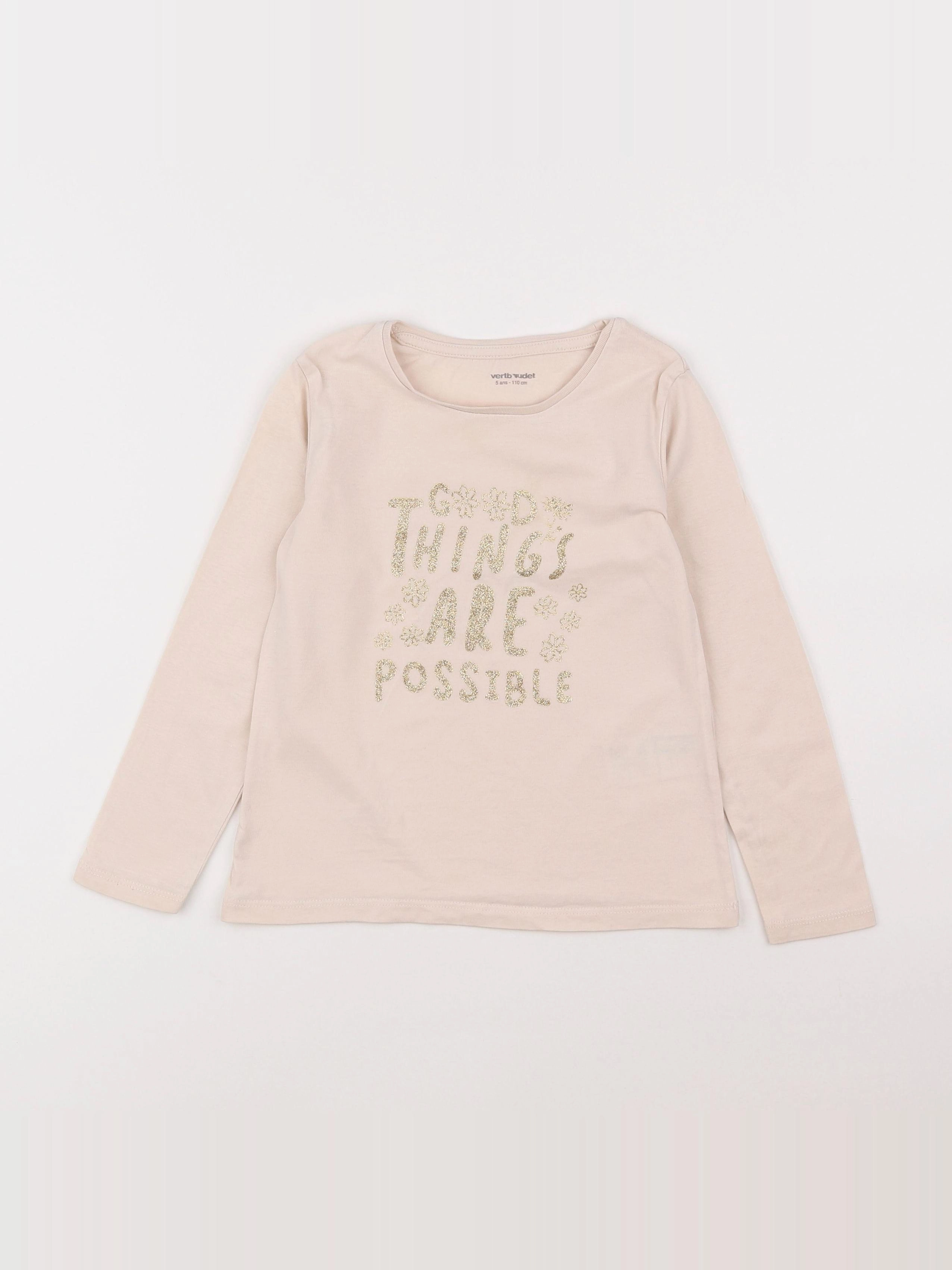 Vertbaudet - tee-shirt blanc - 5 ans
