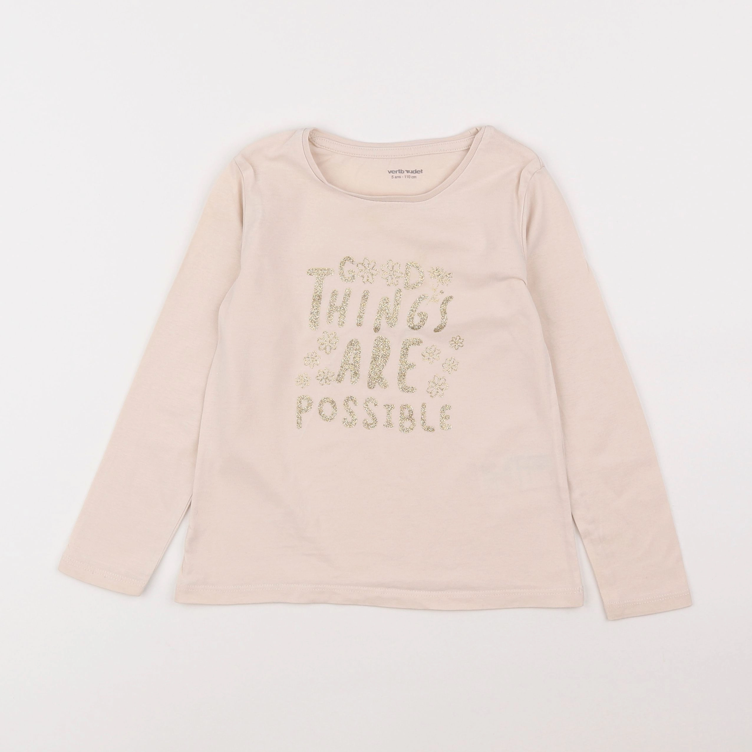 Vertbaudet - tee-shirt blanc - 5 ans
