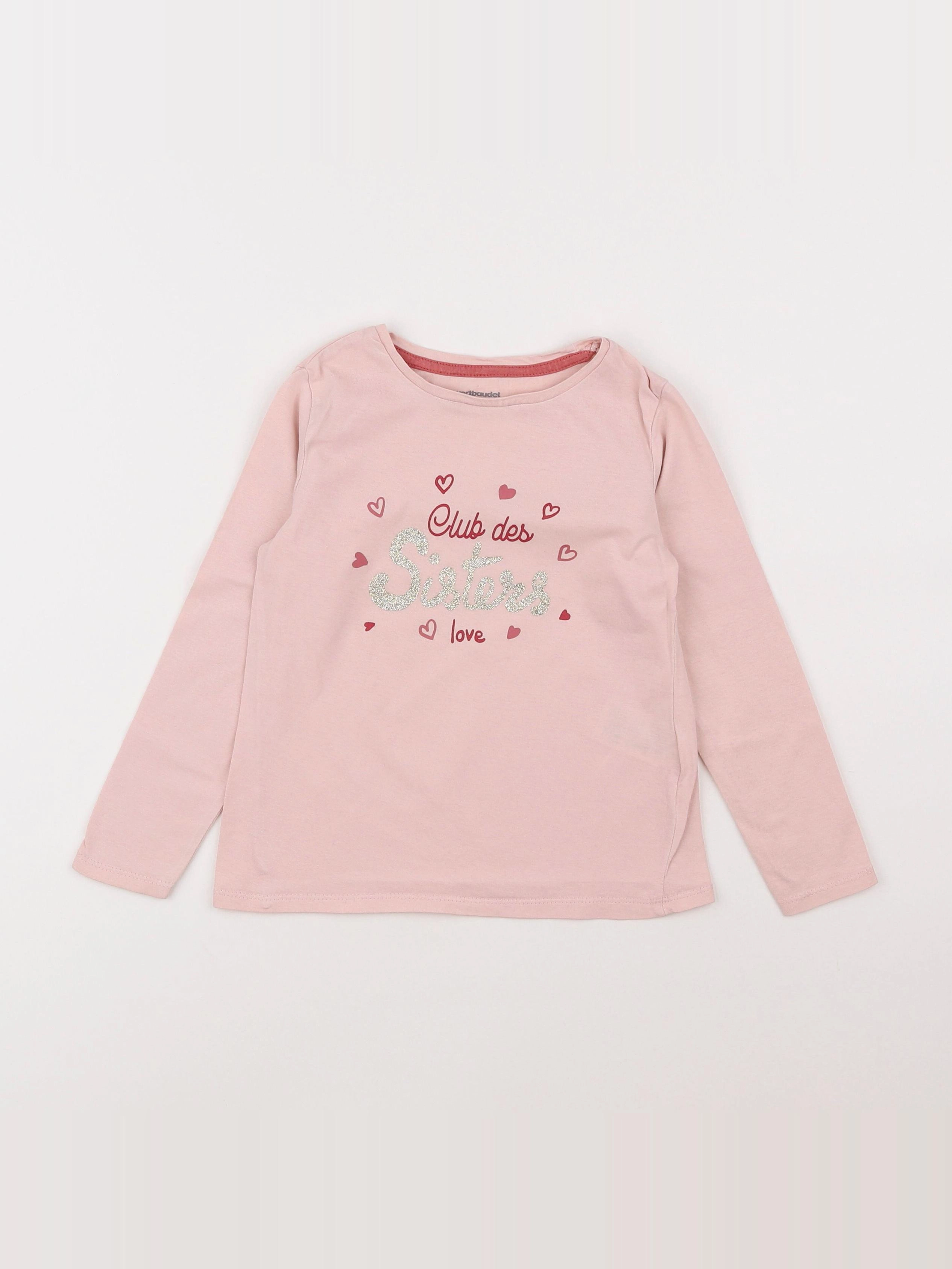 Vertbaudet - tee-shirt rose - 5 ans