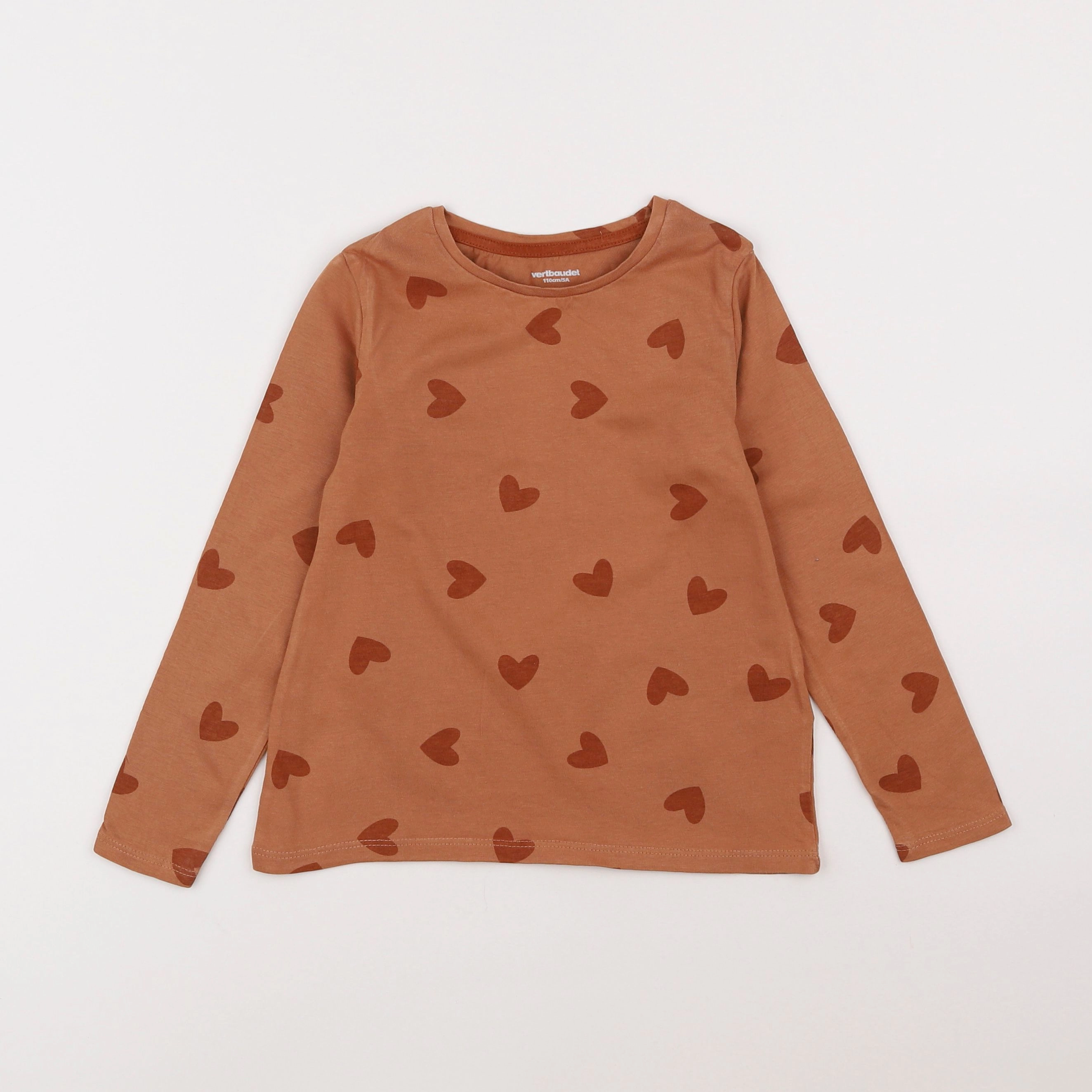 Vertbaudet - tee-shirt marron - 5 ans