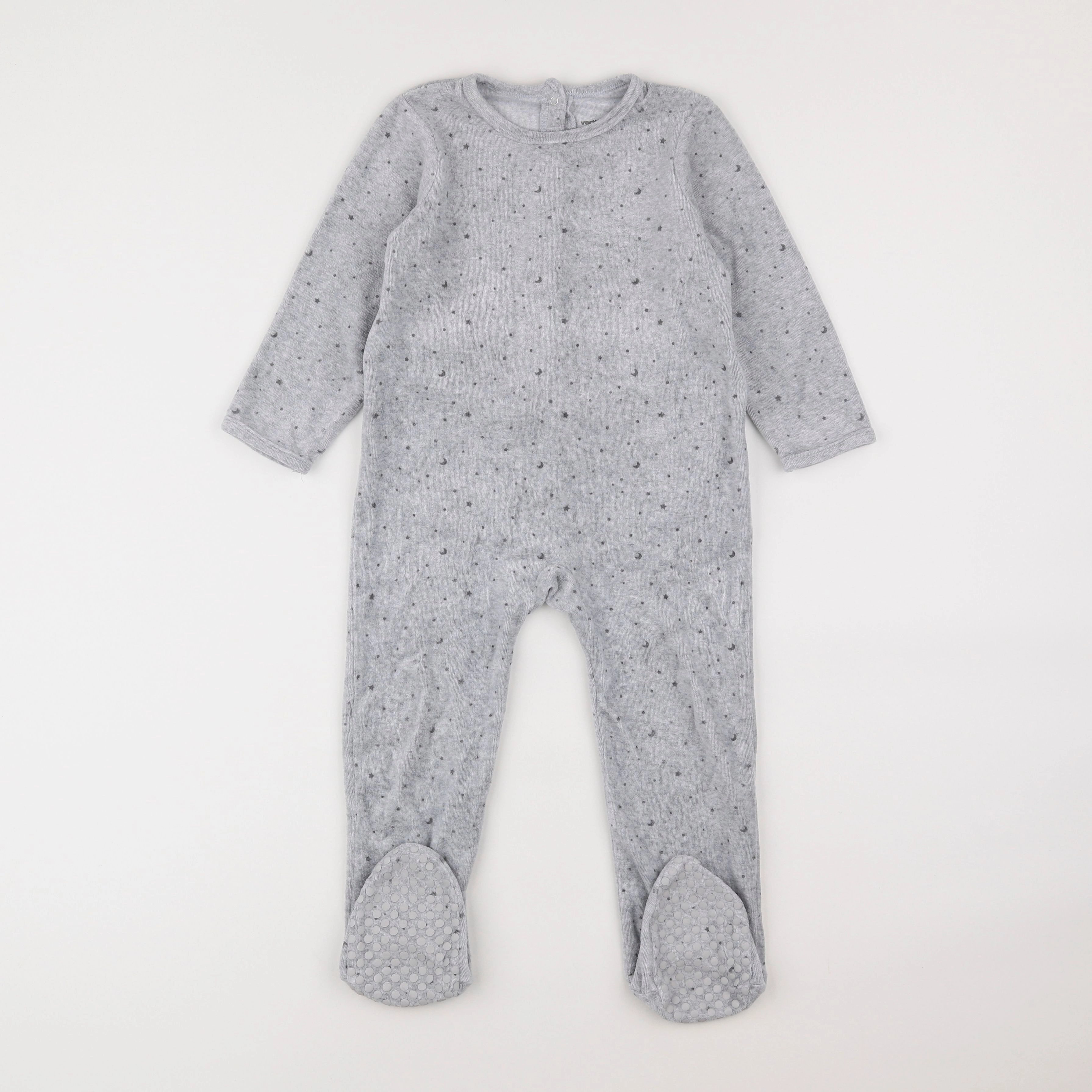 Vertbaudet - pyjama velours gris - 3 ans