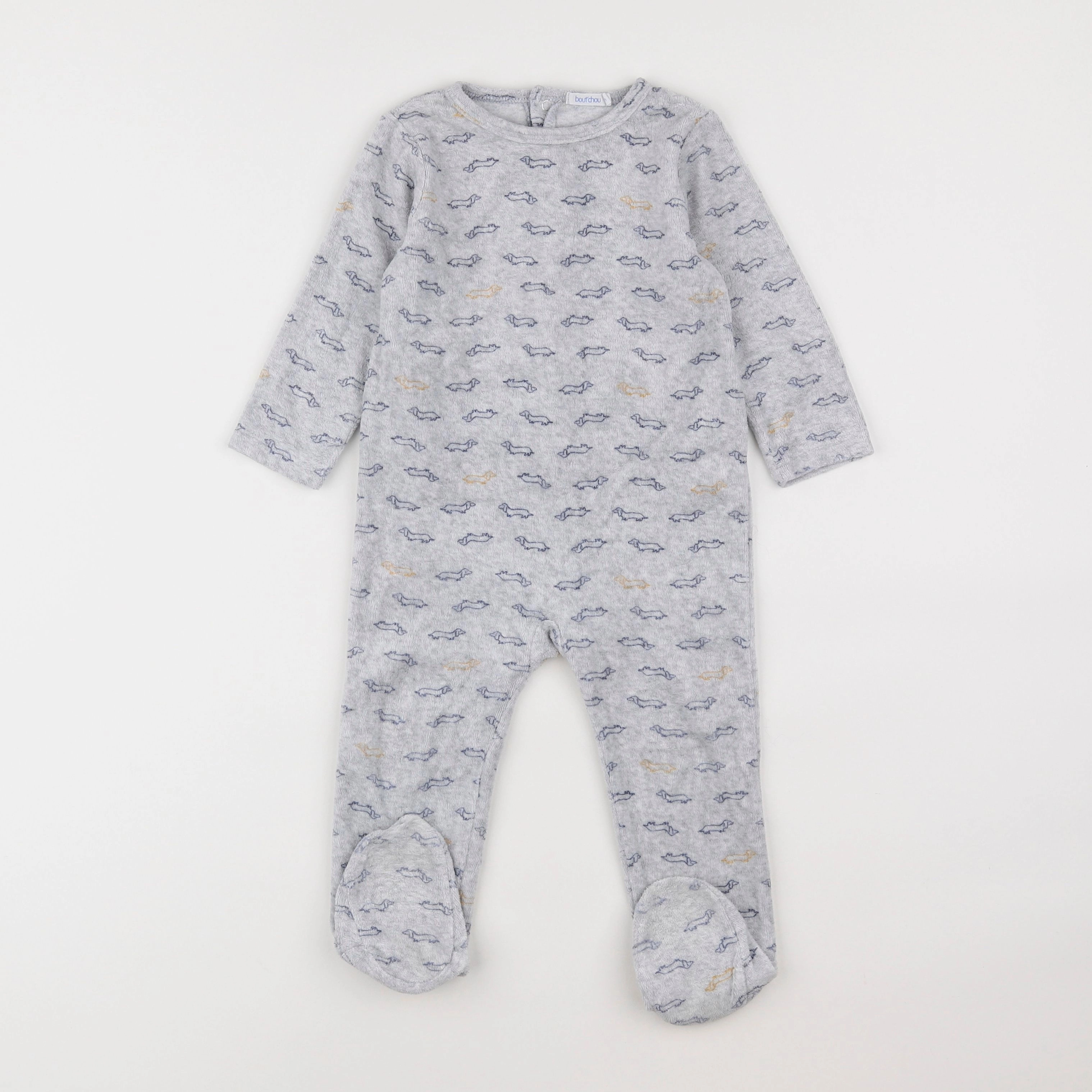 Boutchou - pyjama velours gris - 18 mois