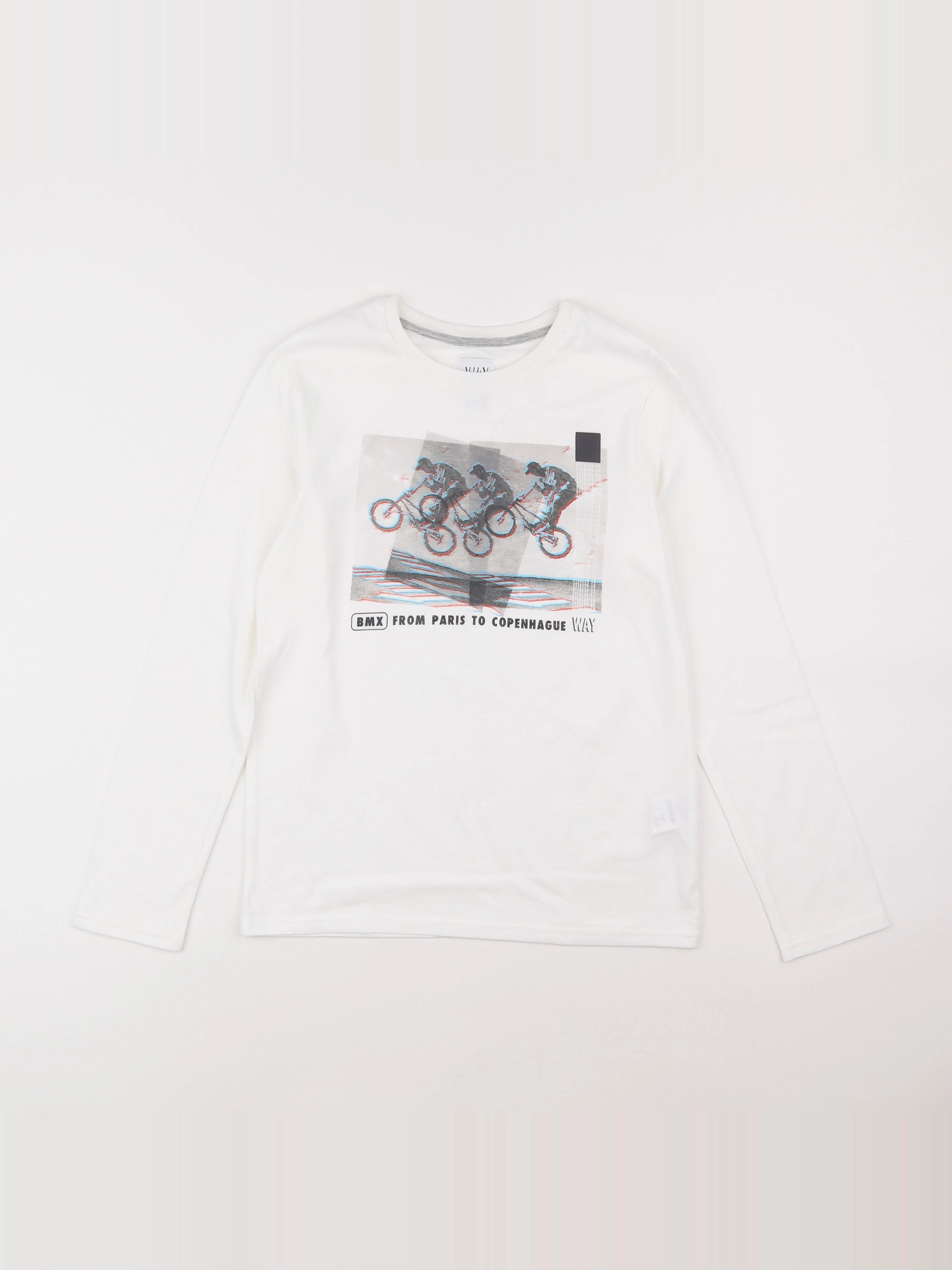 IKKS - tee-shirt blanc - 10 ans