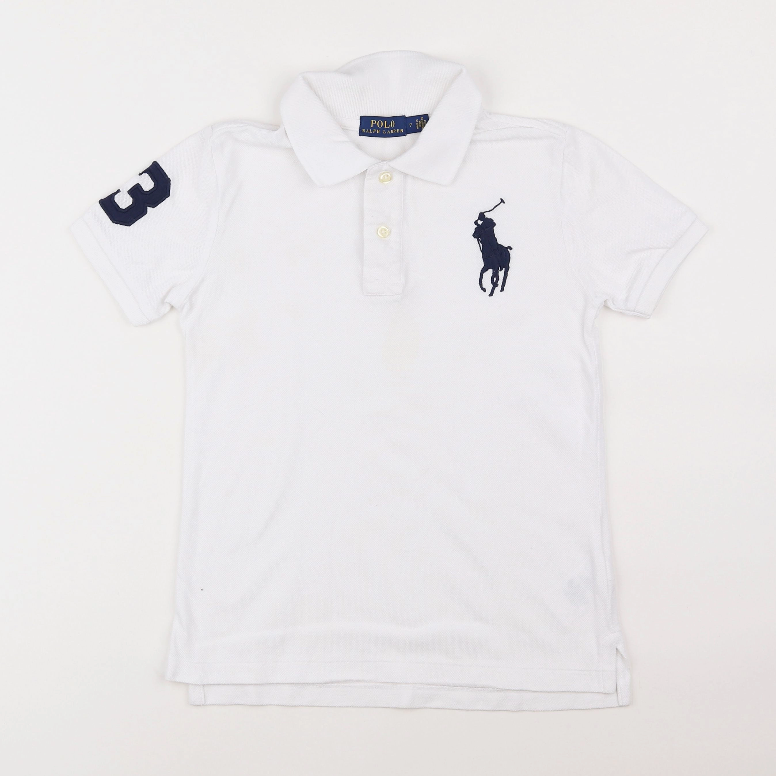 Ralph Lauren - polo blanc - 7 ans