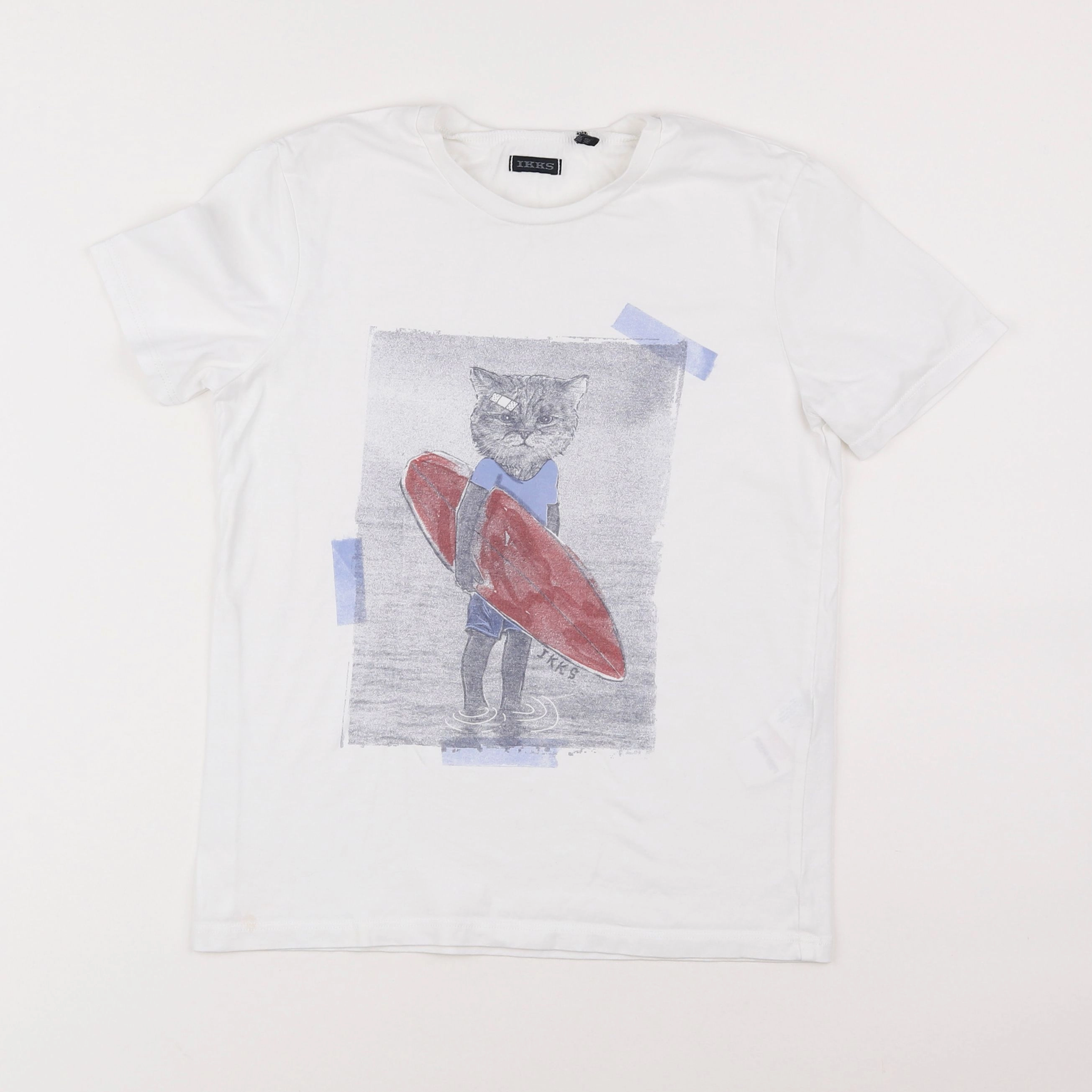 IKKS - tee-shirt blanc - 10 ans