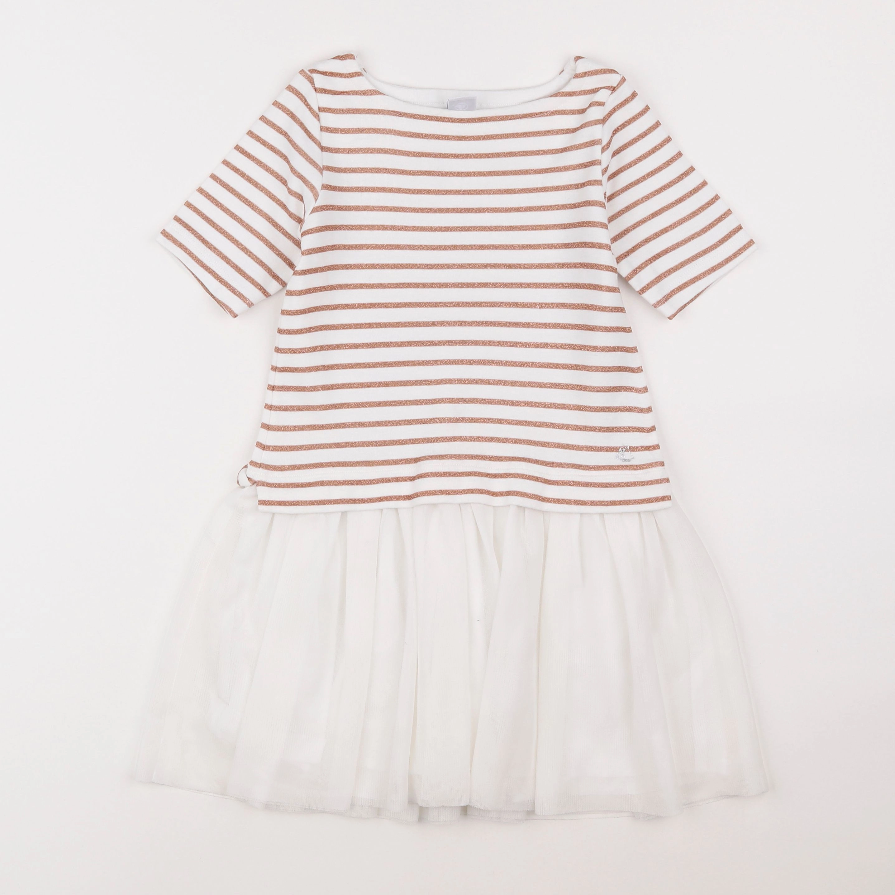 Petit Bateau - robe blanc - 6 ans